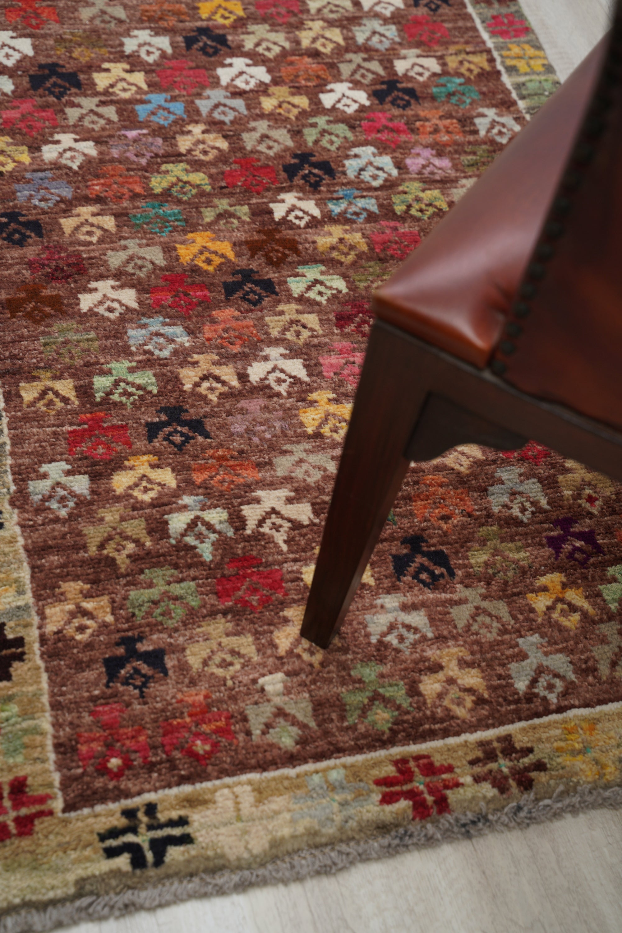 Vintage Afghan Tribal Rug 4'5" x 2'9"