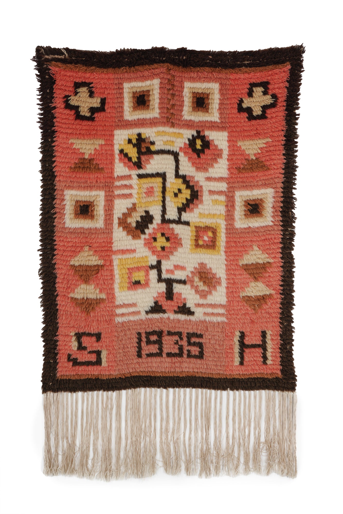 Antique Scandinavian Rya Rug 3' x 2'2"