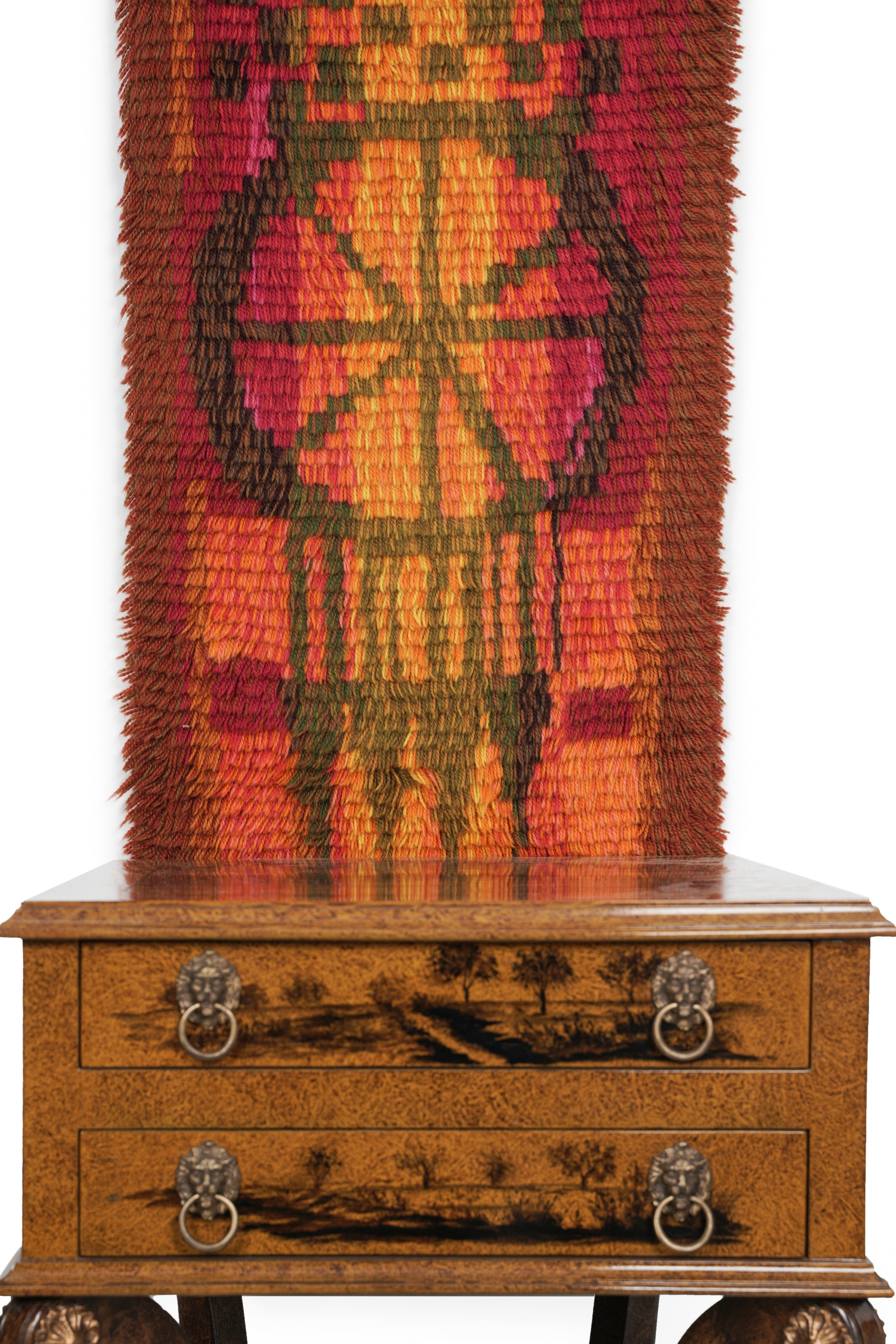 Vintage Scandinavian Rya Rug 4' x 1'7"