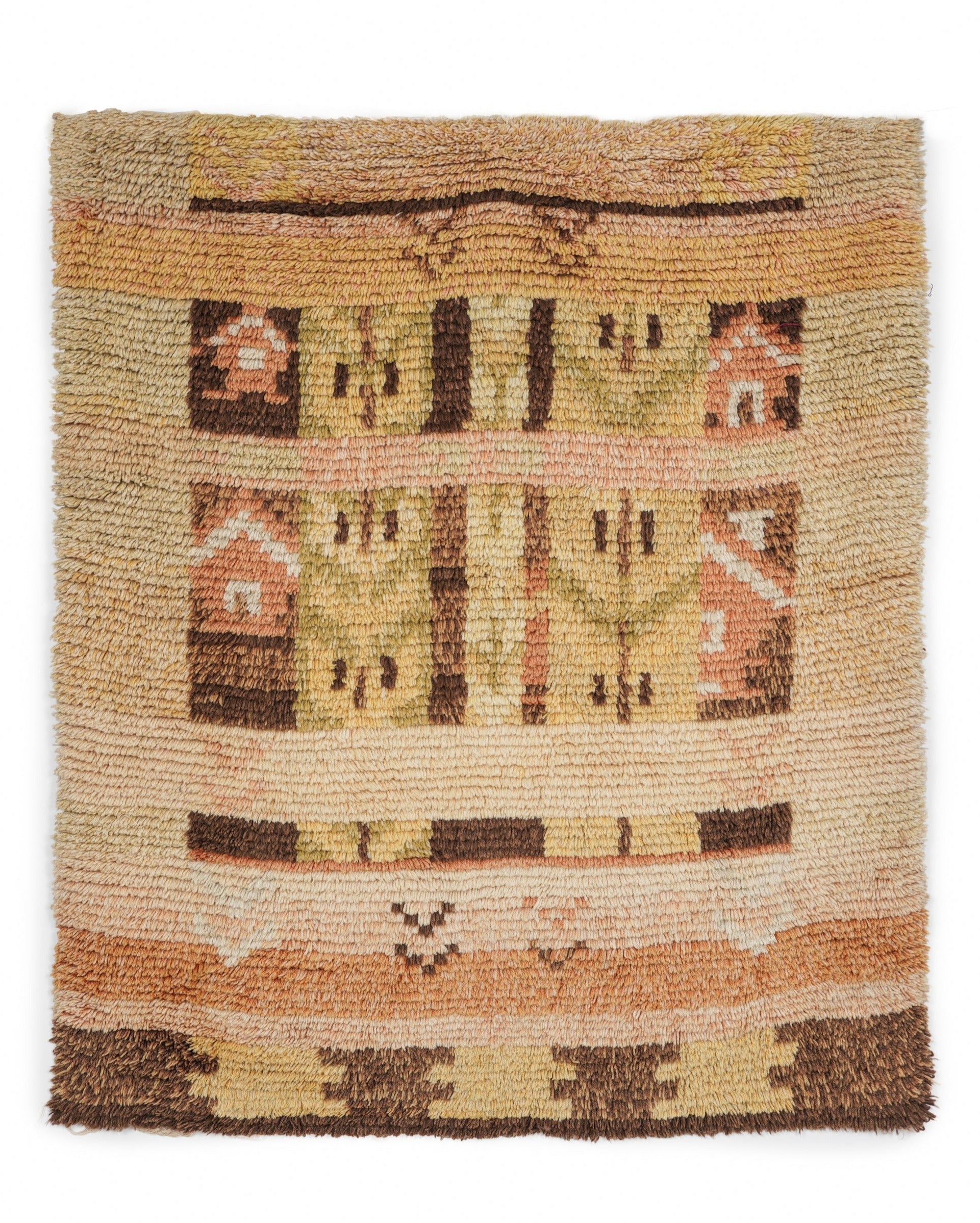 Vintage Scandinavian Rya Rug 3'6" x 3'