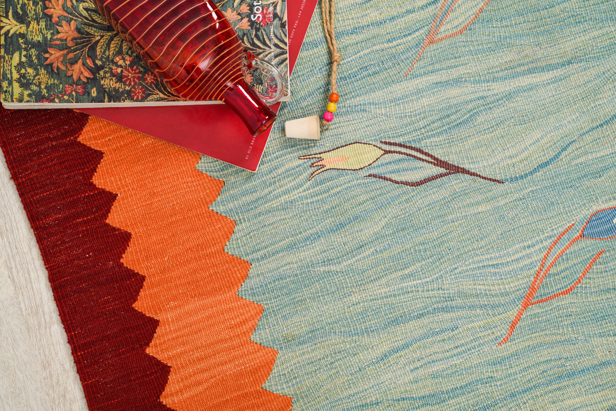 Vintage Turkish Tulip Kilim 4' x 2'9"