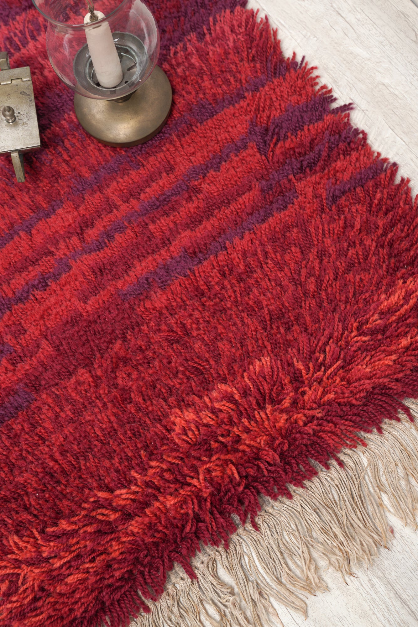 Vintage Scandinavian Rya Rug 3'4" x 1'10"