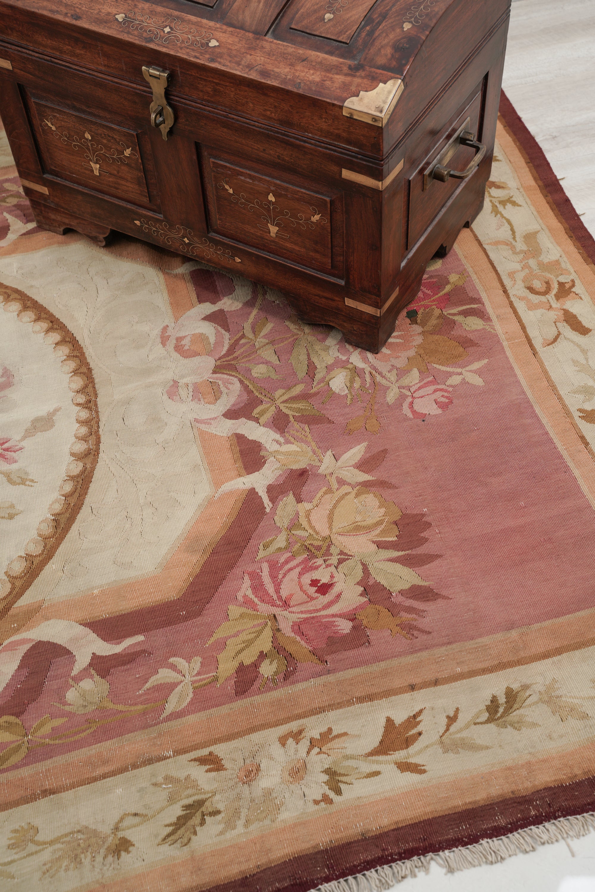 Antique French Aubusson Tapestry 7'7" x 4'6"