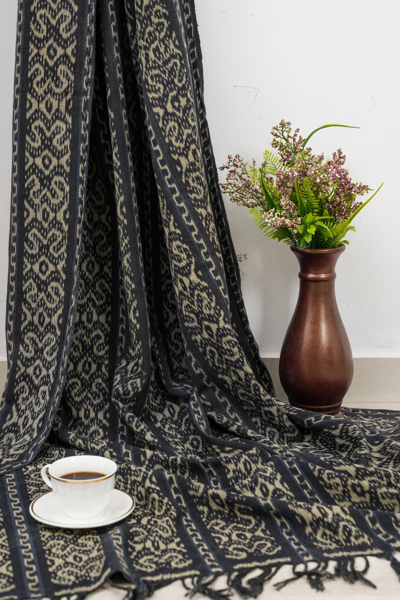 Vintage Indonesian Ikat Textile 6'9" x 3'9"