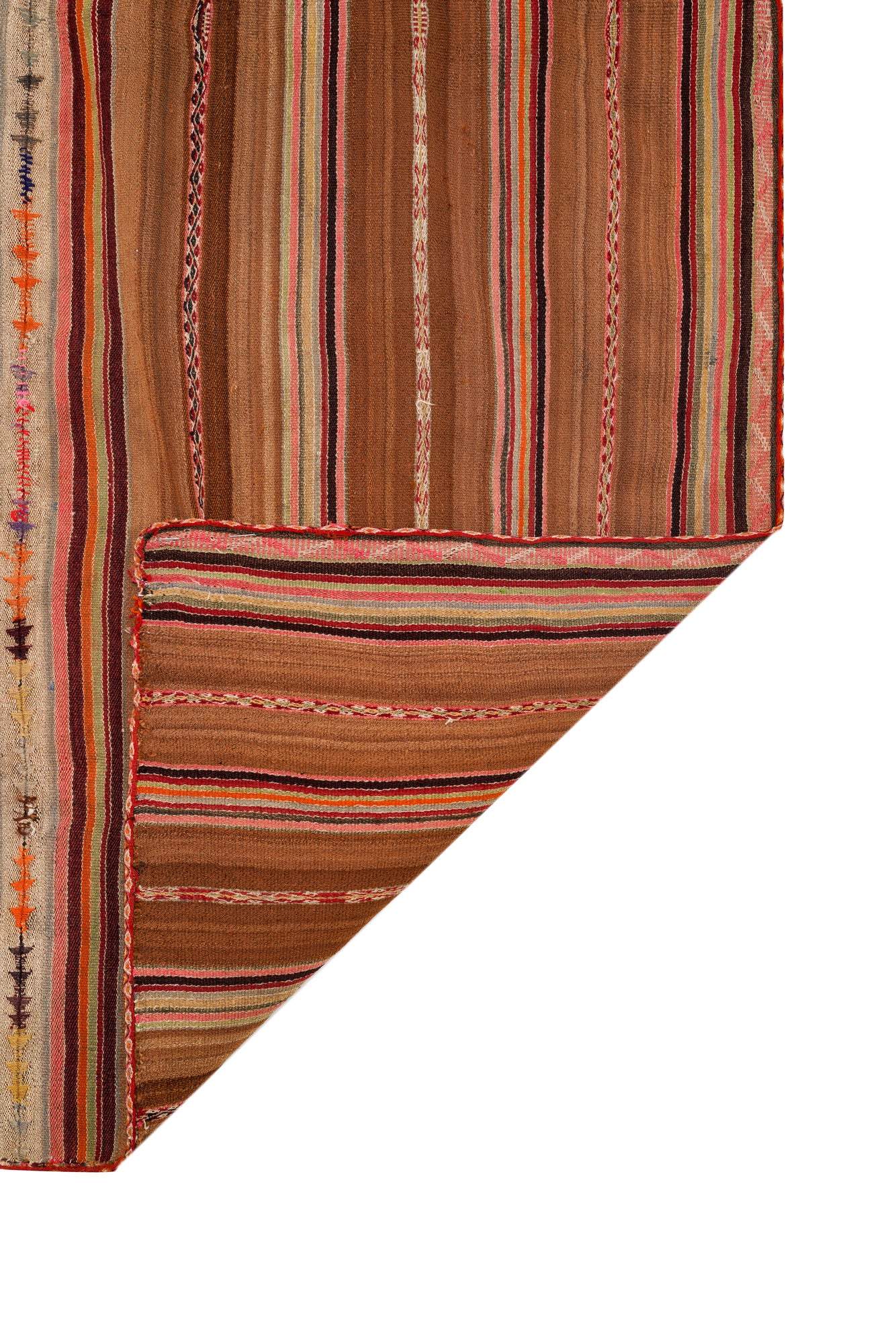 Vintage Bolivian Aguayo kilim 4'2" x 3'9"