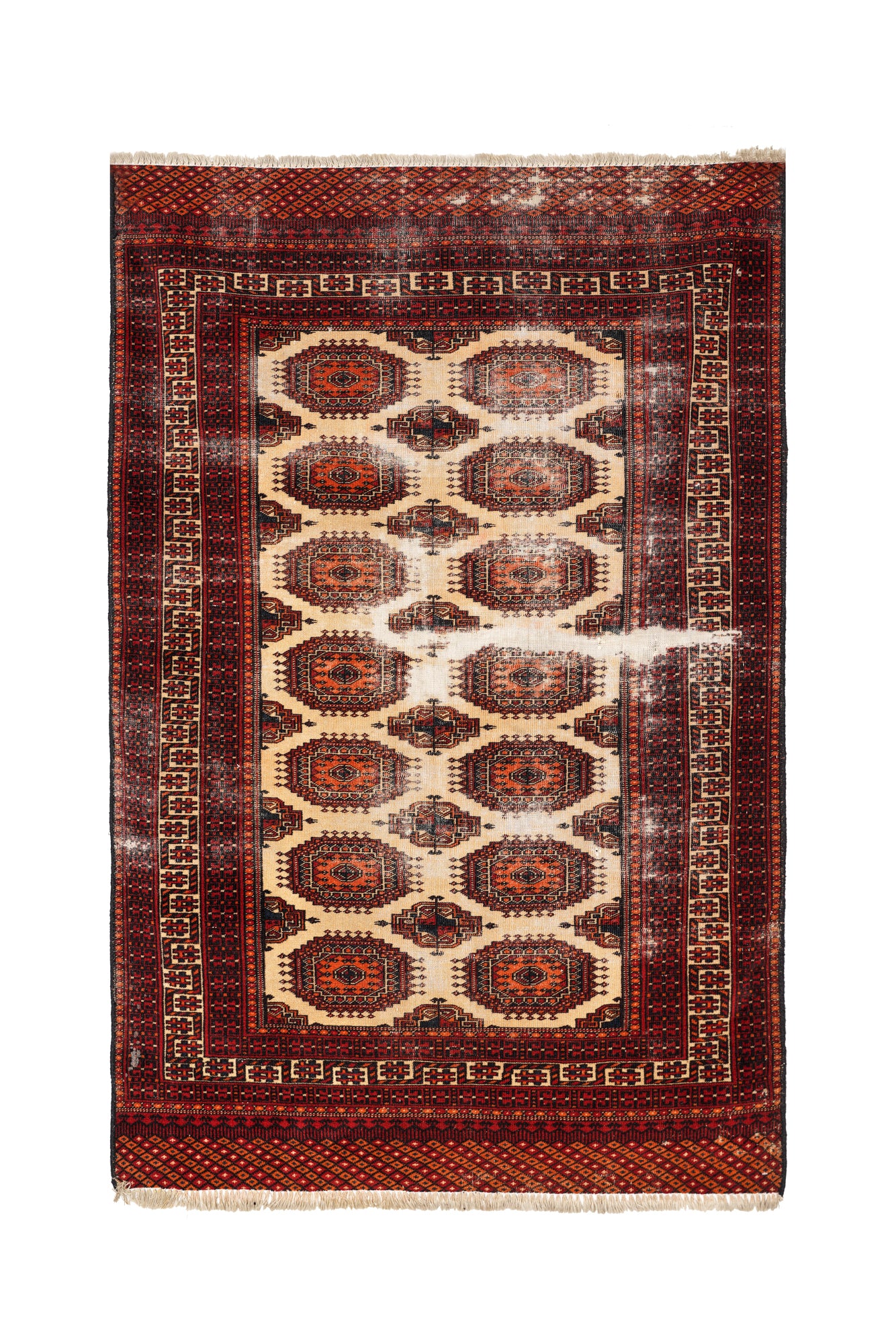Vintage Turkoman Rug 4'5" x 2'5"
