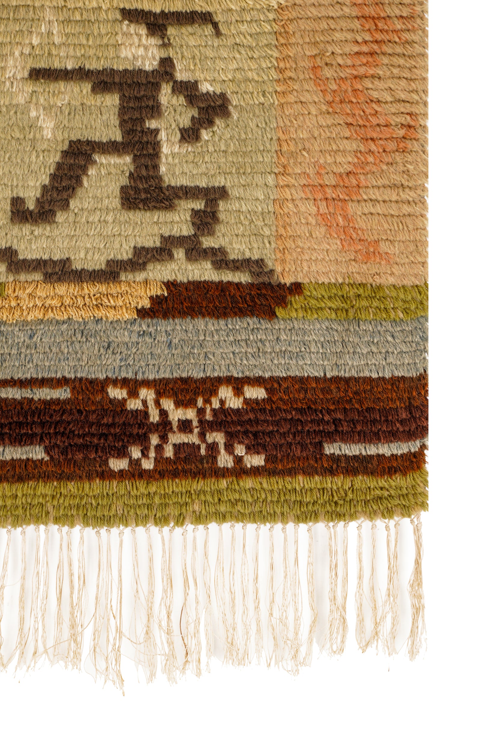 Vintage Scandinavian Rya Rug 3'6" x 2'2"