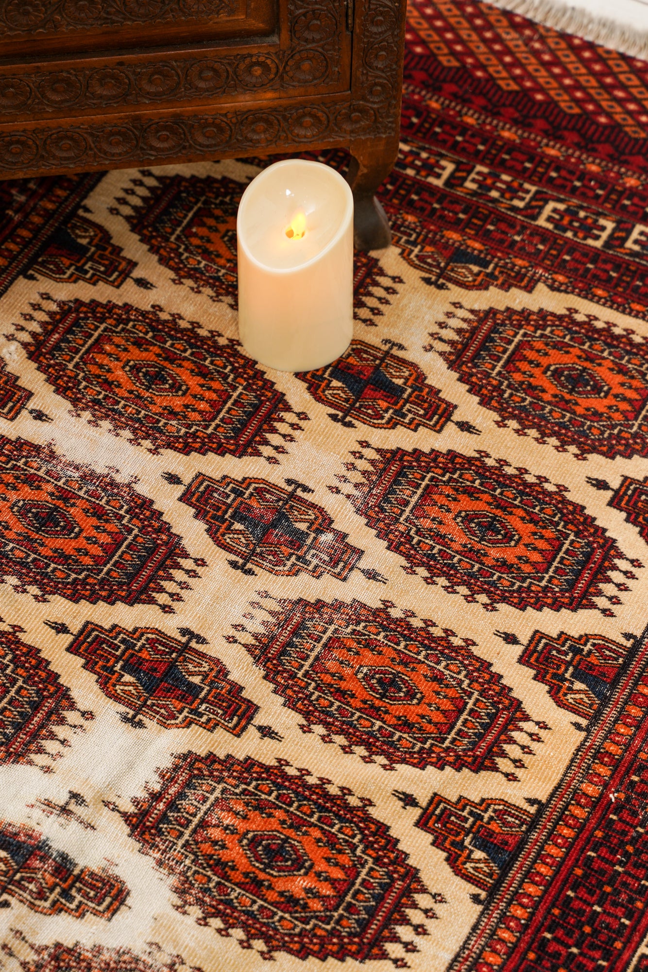 Vintage Turkoman Rug 4'5" x 2'5"