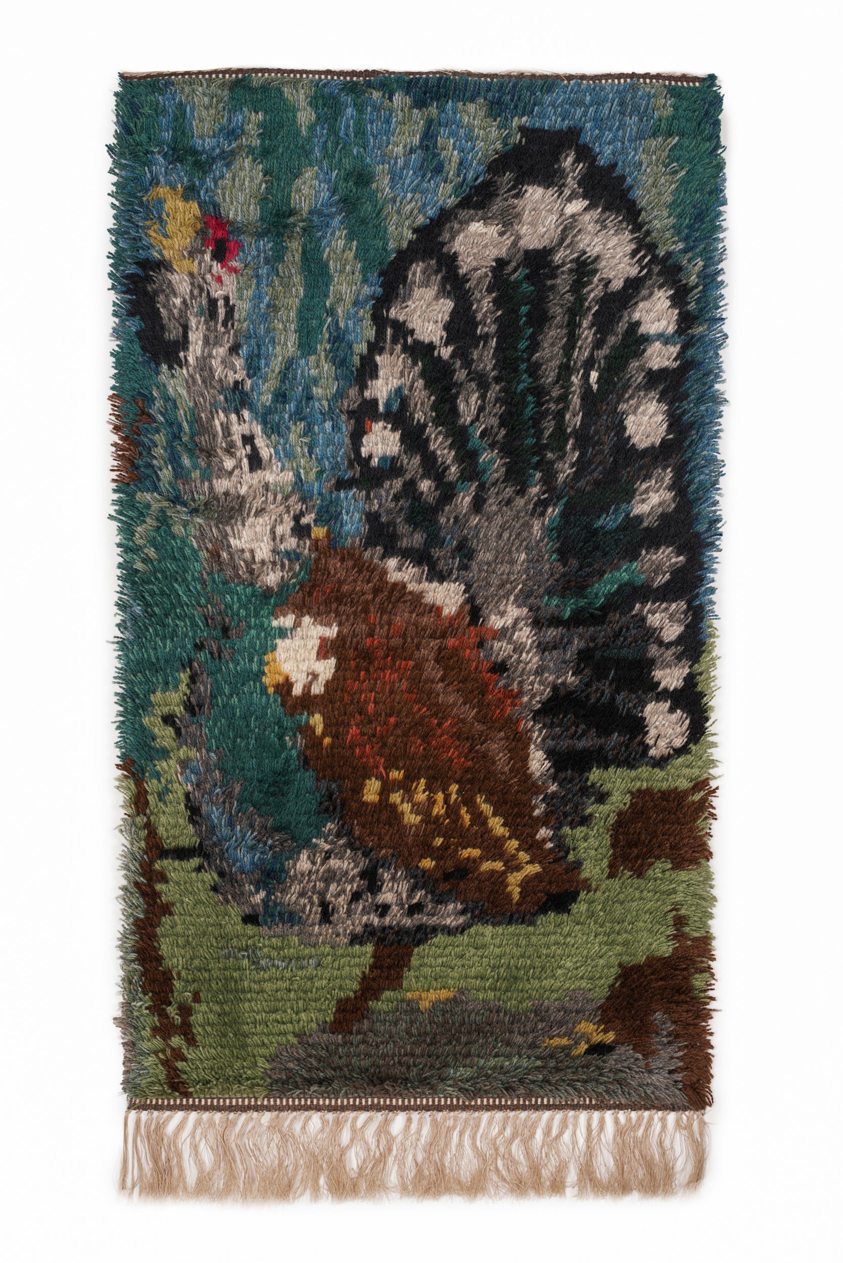 Vintage Scandinavian Rya Rug 4'3" x 2'6"