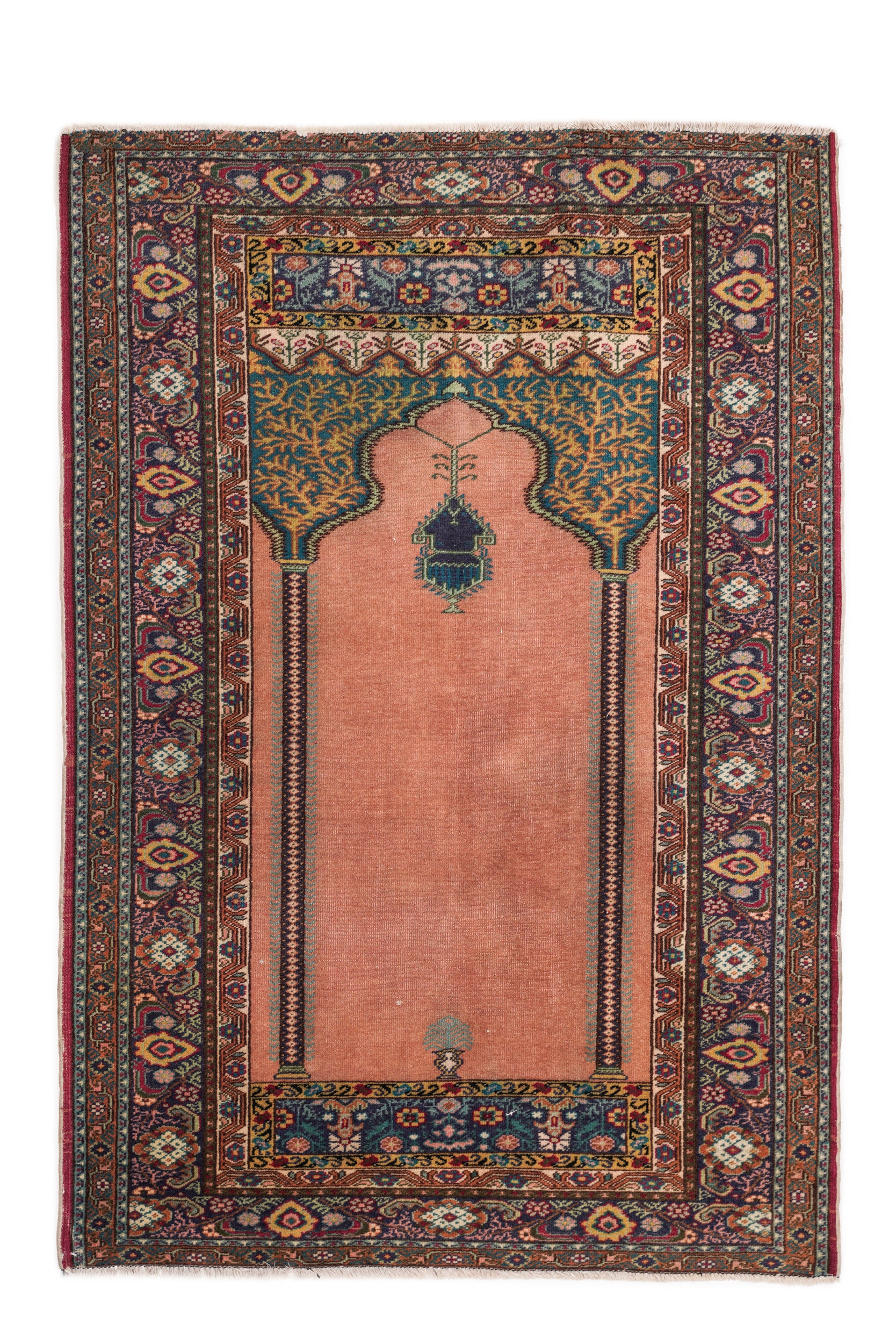 Vintage Turkish Prayer Rug 4'6" x 3'1"