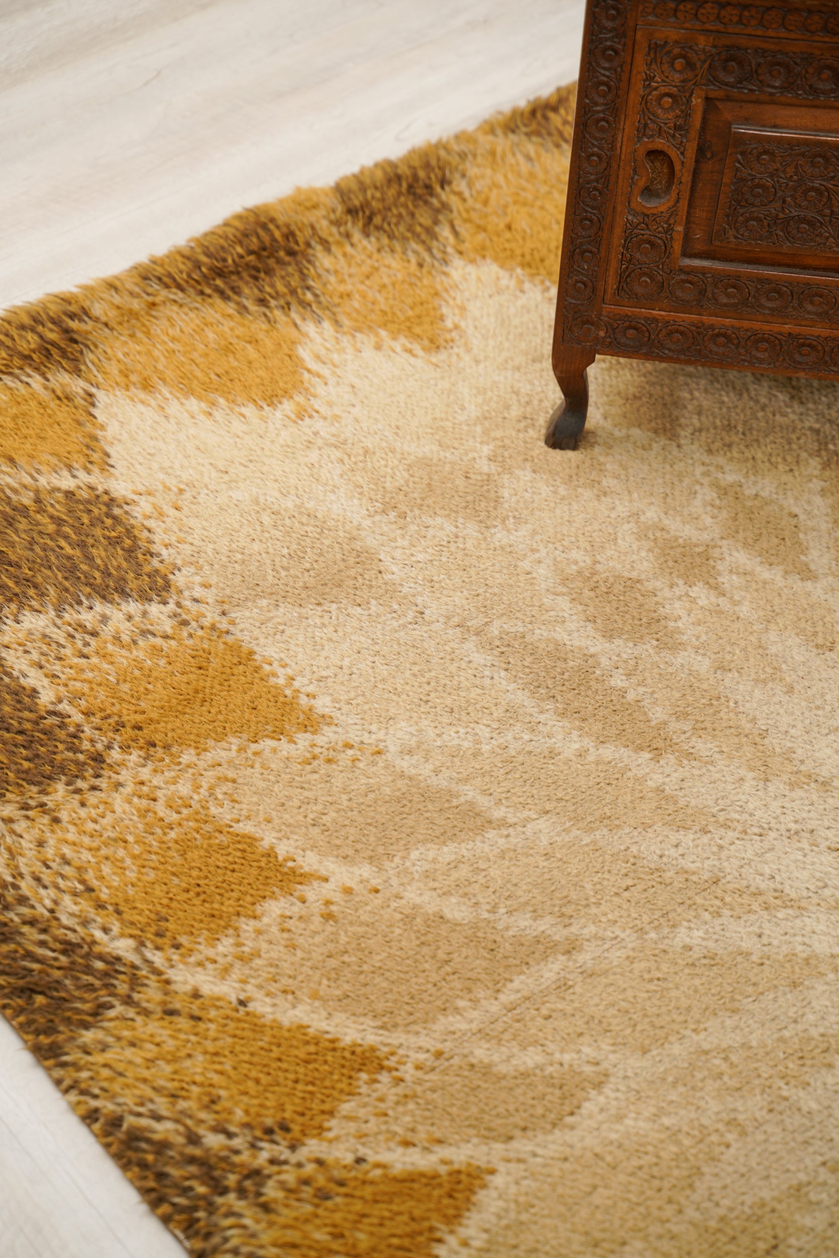 Vintage Scandinavian Rya Rug 5'10" x 4'