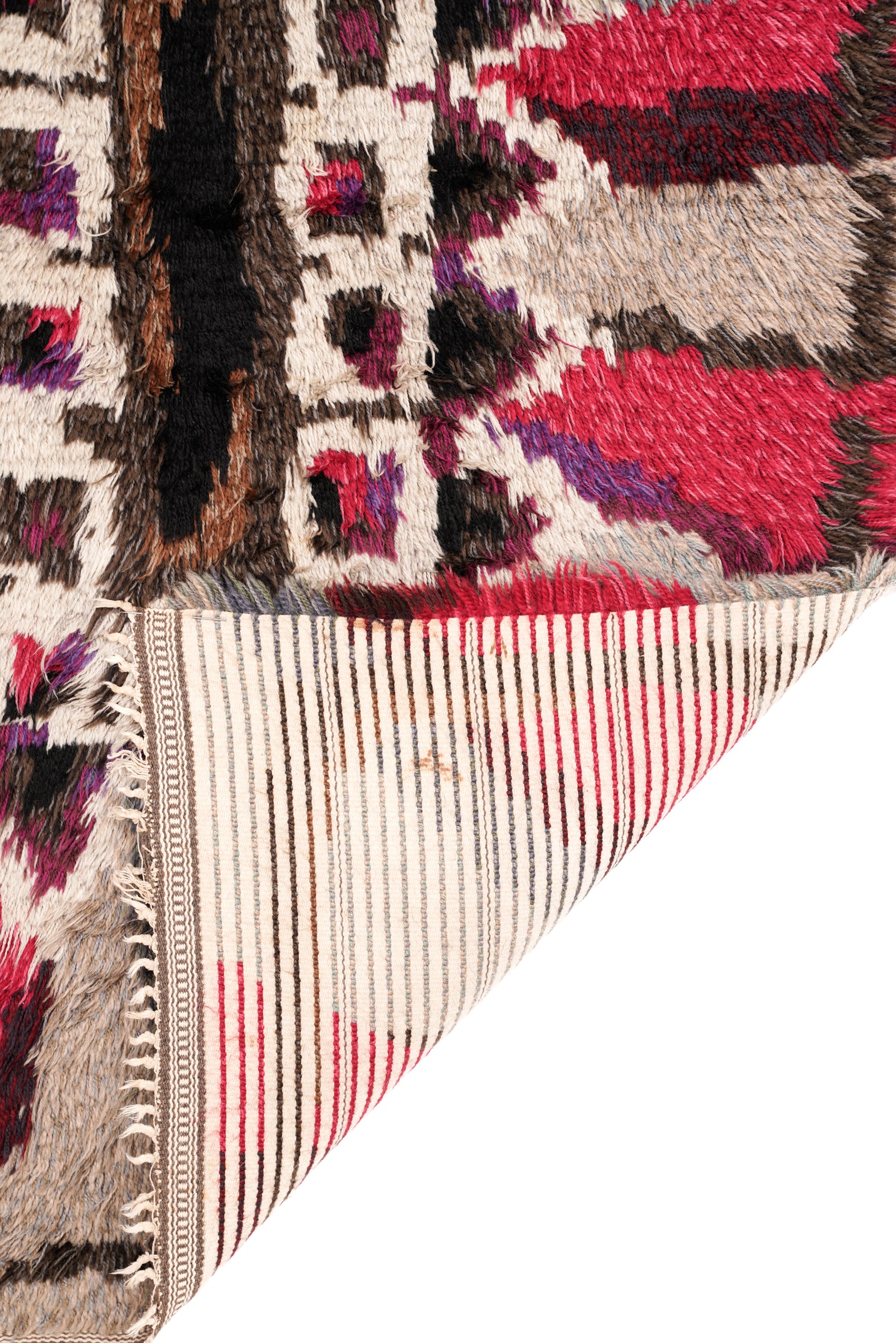 Vintage Scandinavian Rya Rug 5'4" x 3'8"