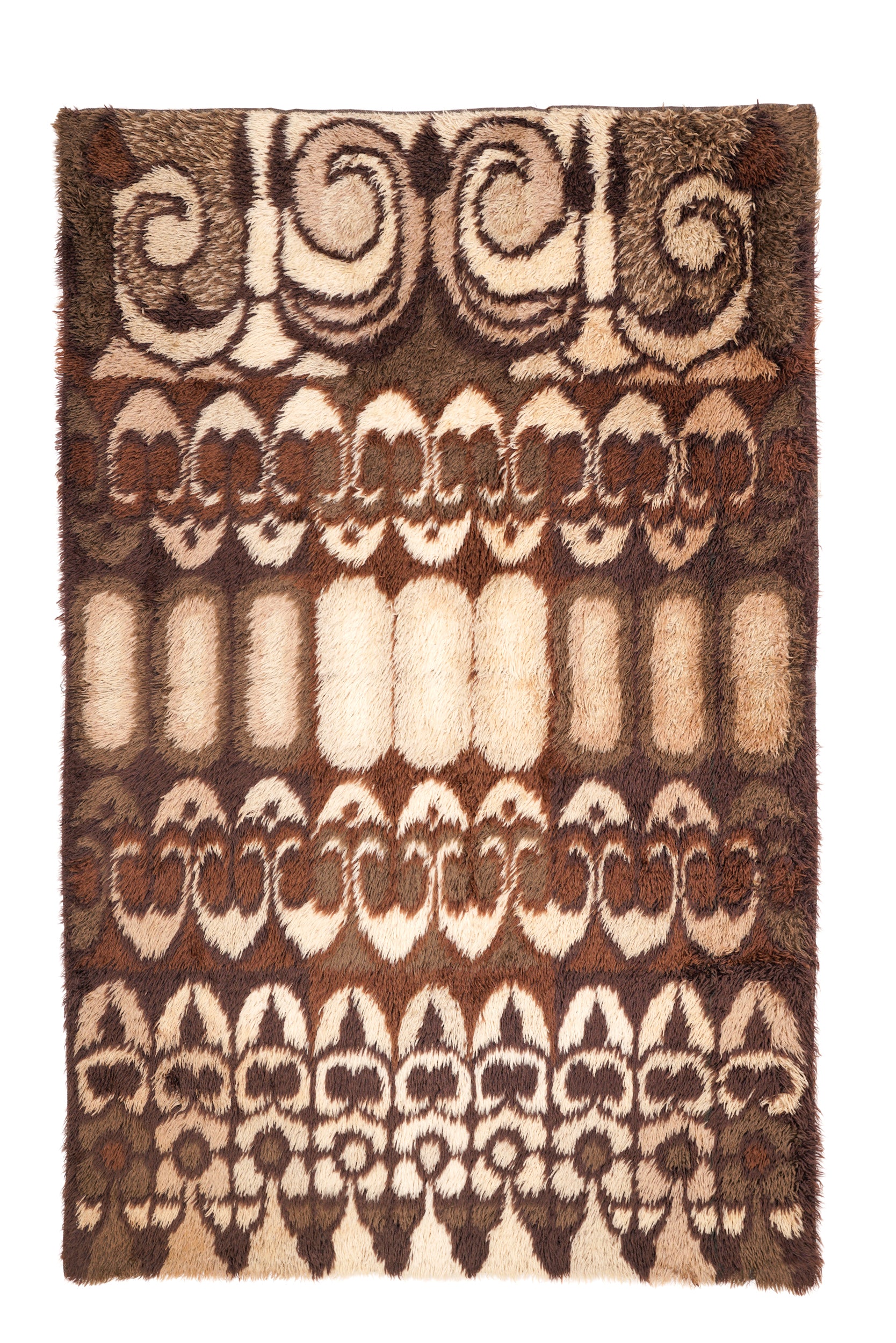 Vintage Scandinavian Rya Rug 6'5" x 4'3"