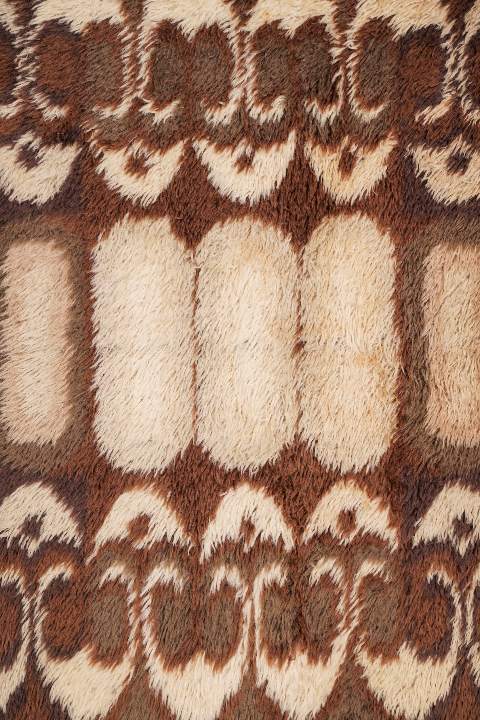 Vintage Scandinavian Rya Rug 6'5" x 4'3"