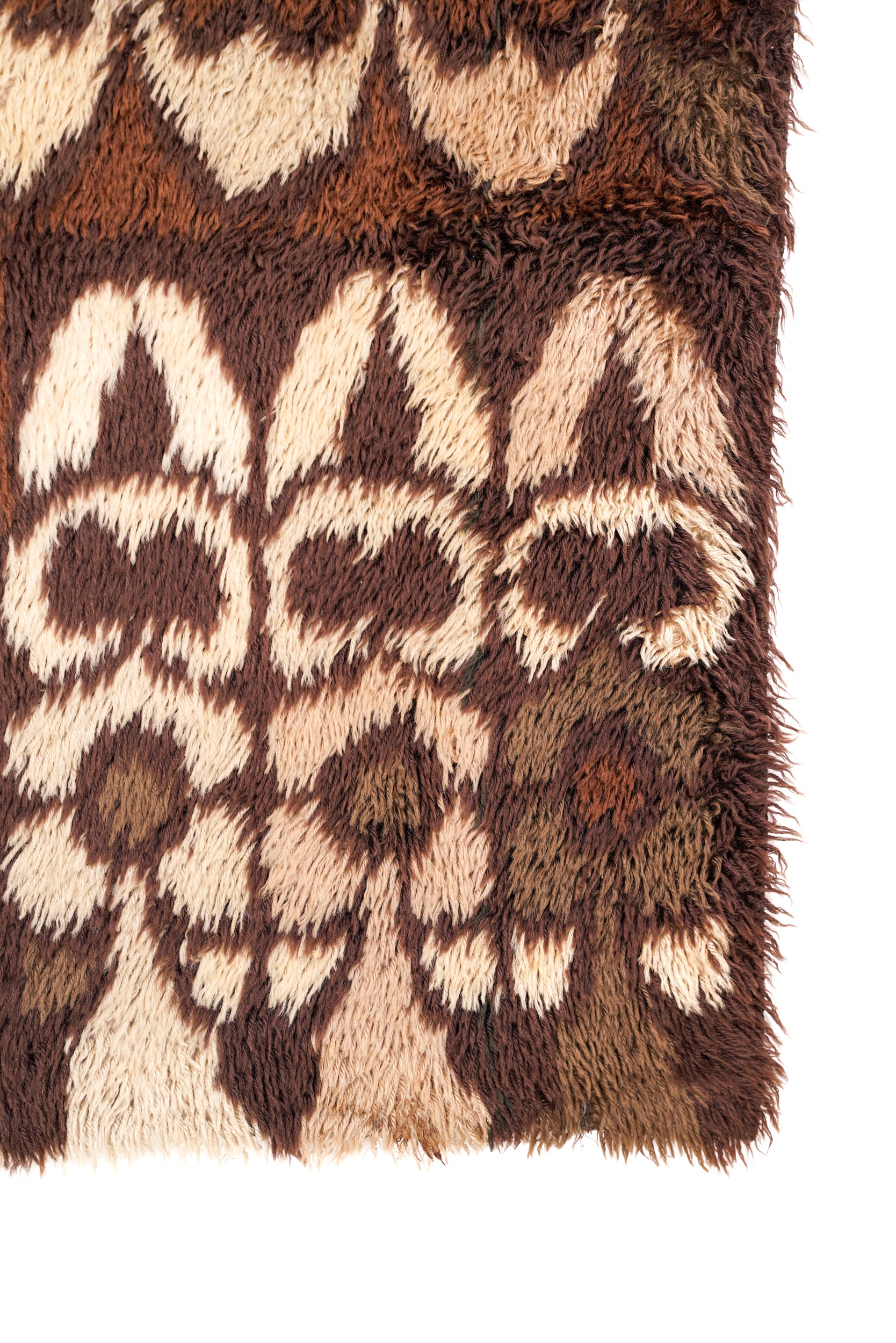Vintage Scandinavian Rya Rug 6'5" x 4'3"
