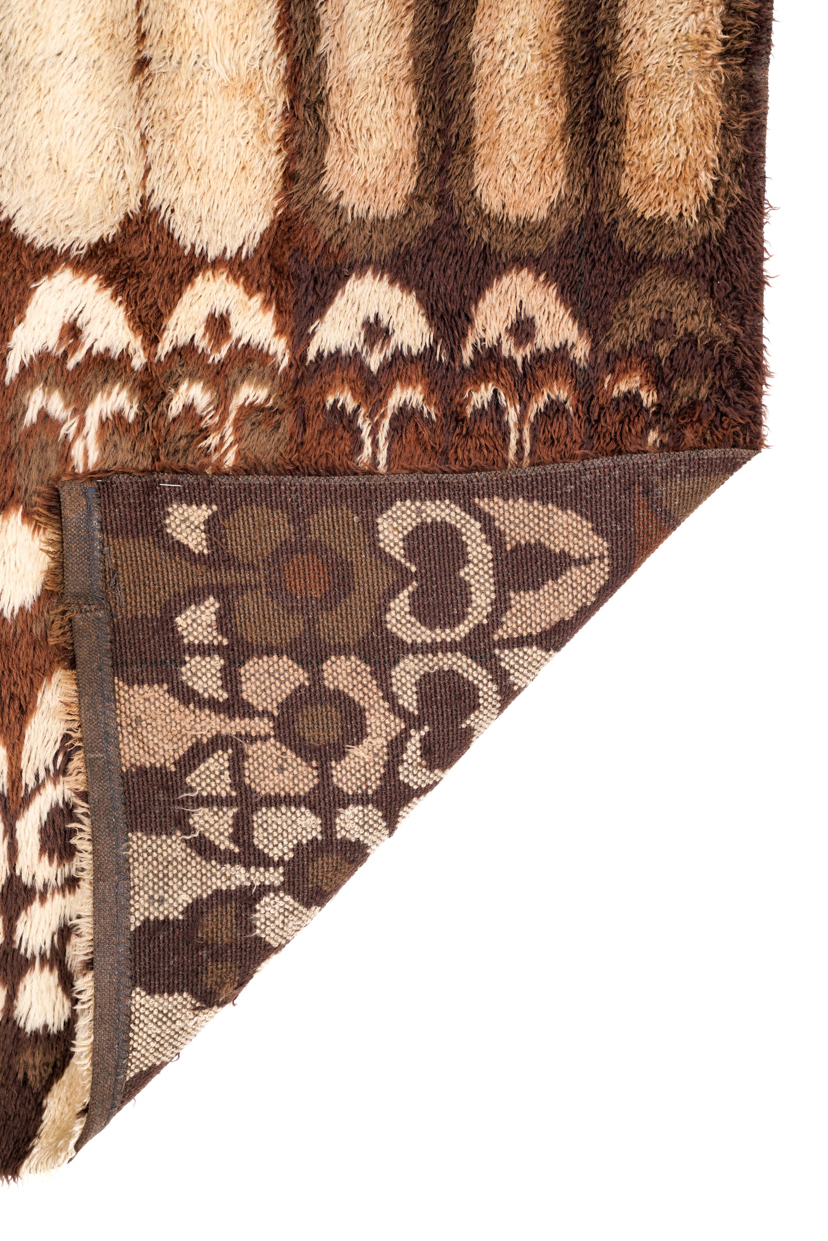 Vintage Scandinavian Rya Rug 6'5" x 4'3"