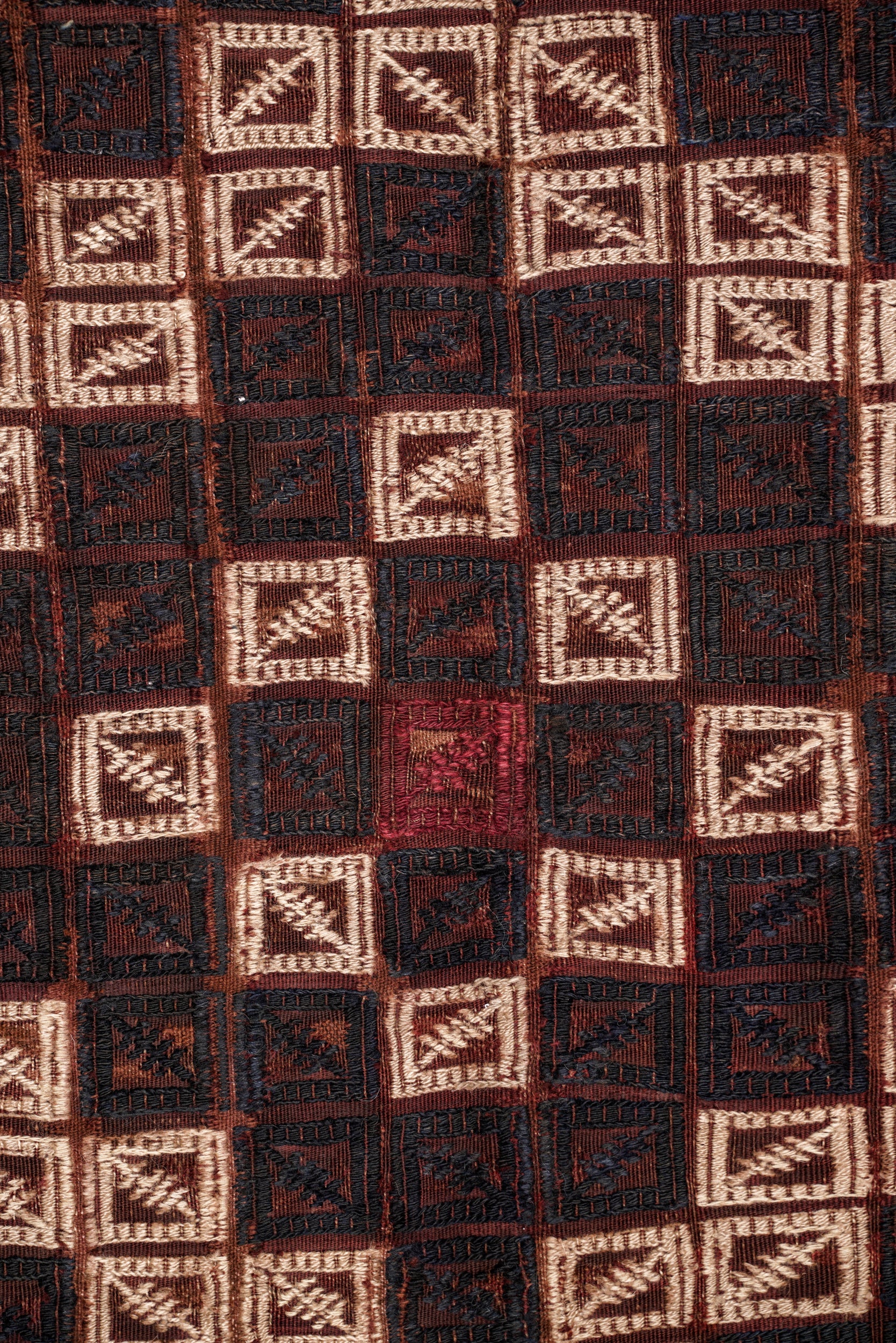 Antique Tribal Caucasian Soumak Kilim 6' x 5'