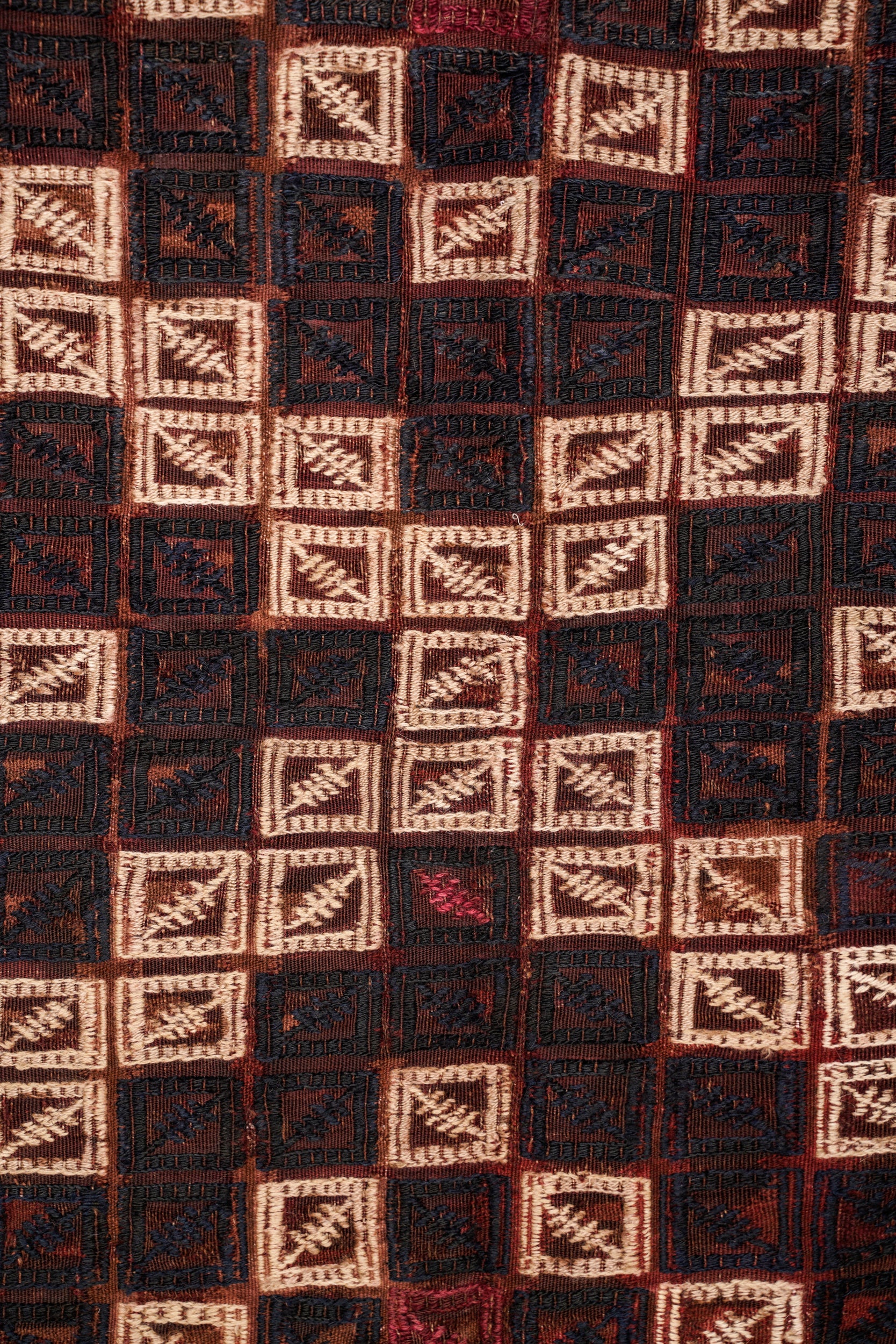 Antique Tribal Caucasian Soumak Kilim 6' x 5'