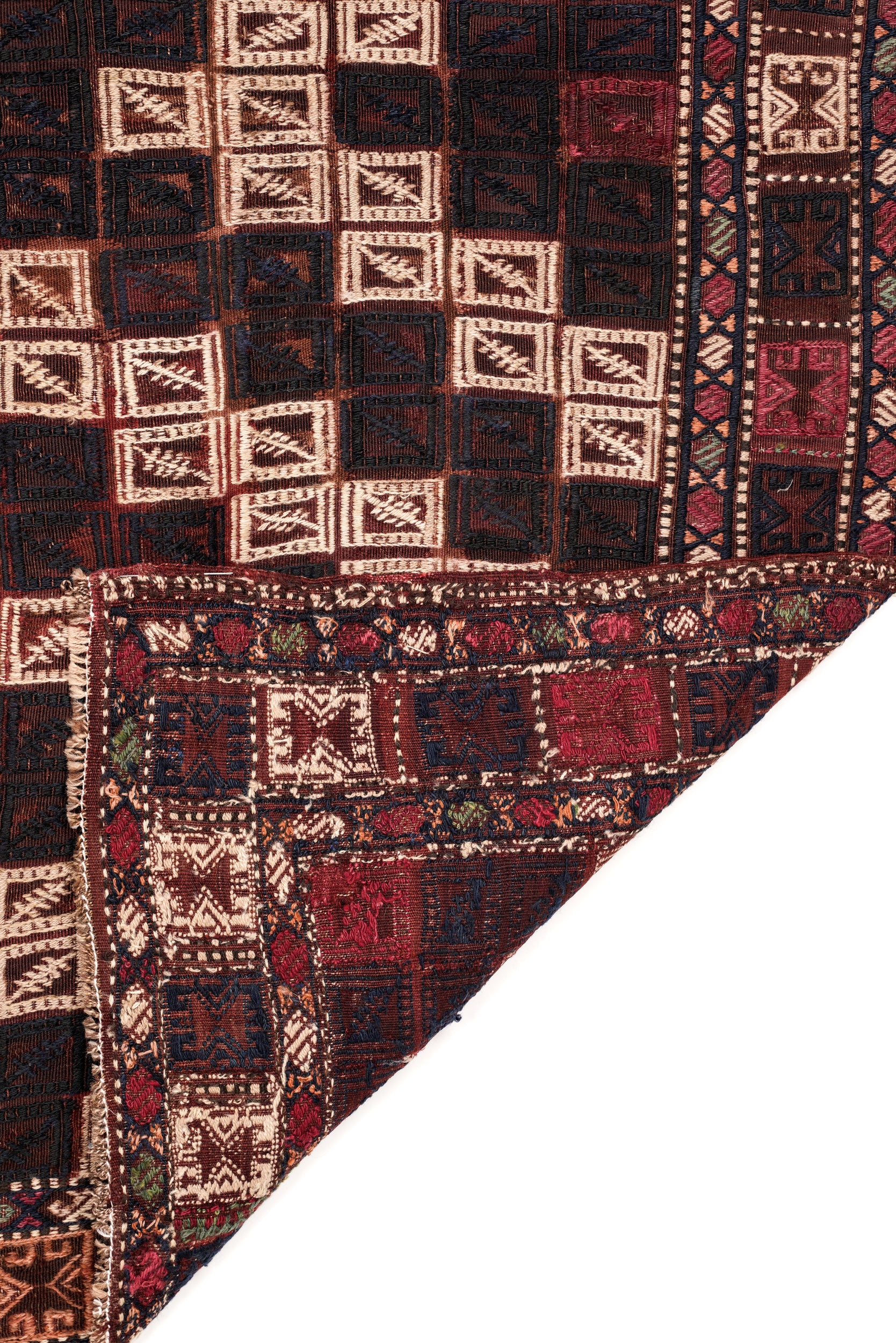 Antique Tribal Caucasian Soumak Kilim 6' x 5'