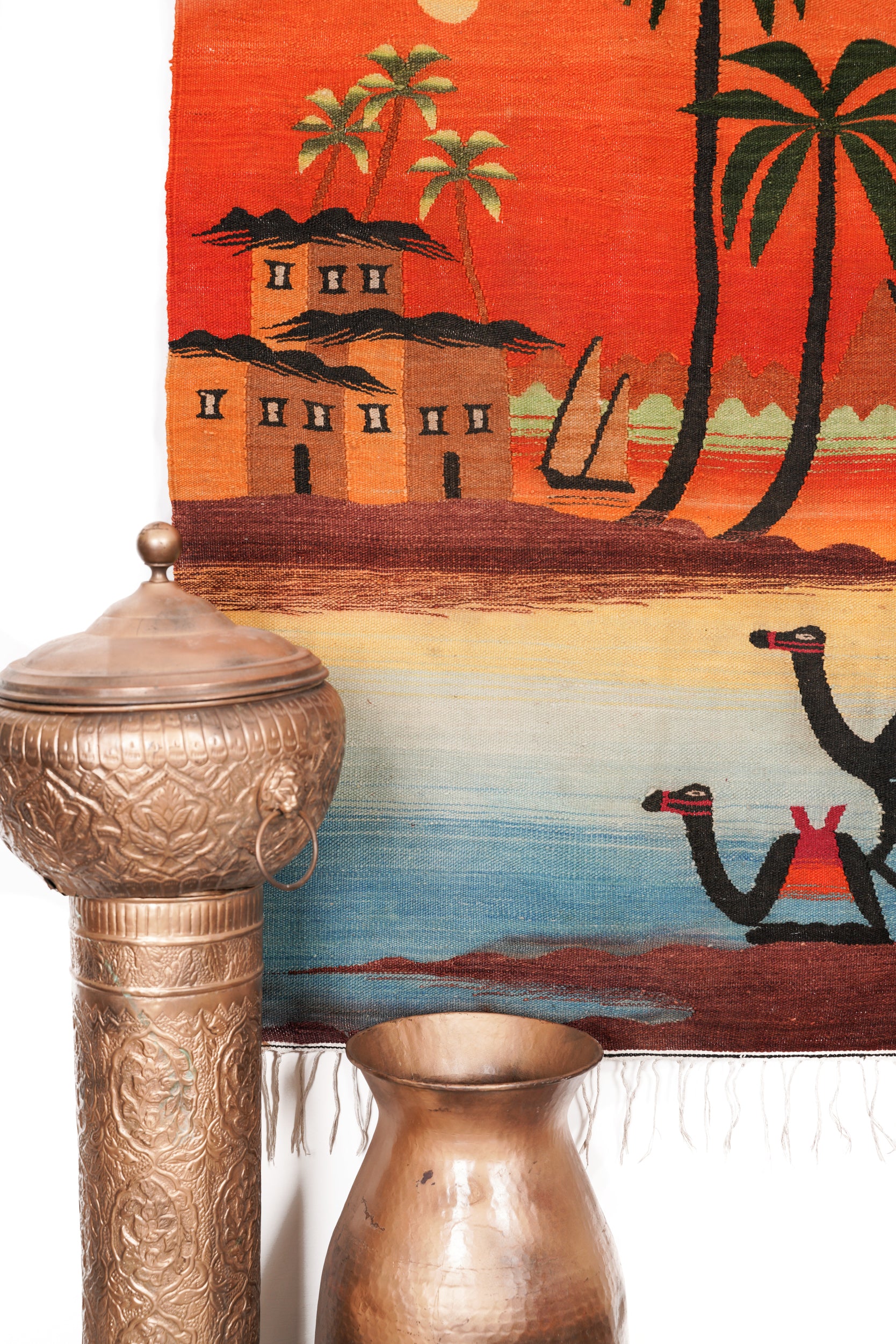 Vintage Egyptian Tapestry 5' x 3'4"