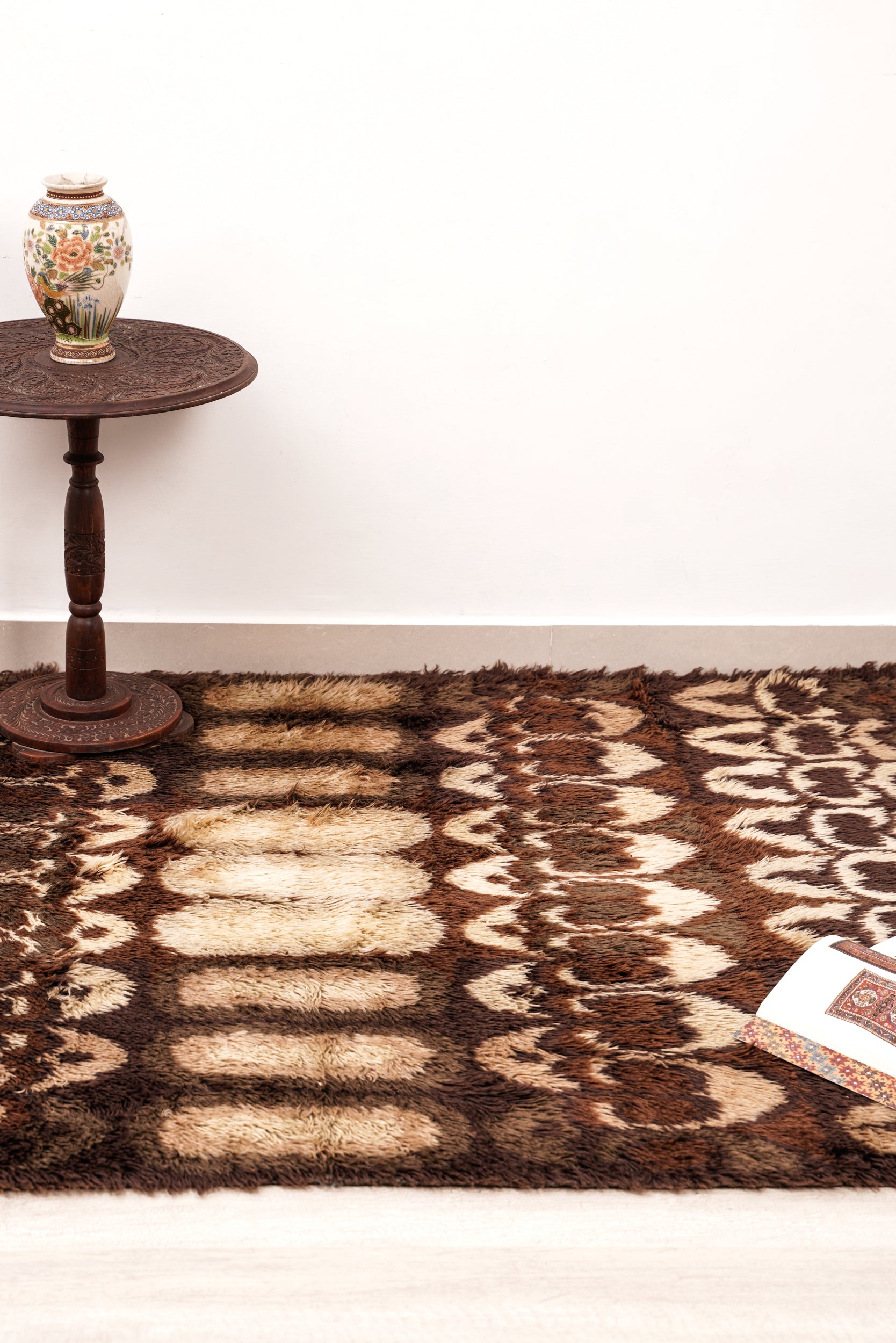 Vintage Scandinavian Rya Rug 6'5" x 4'3"