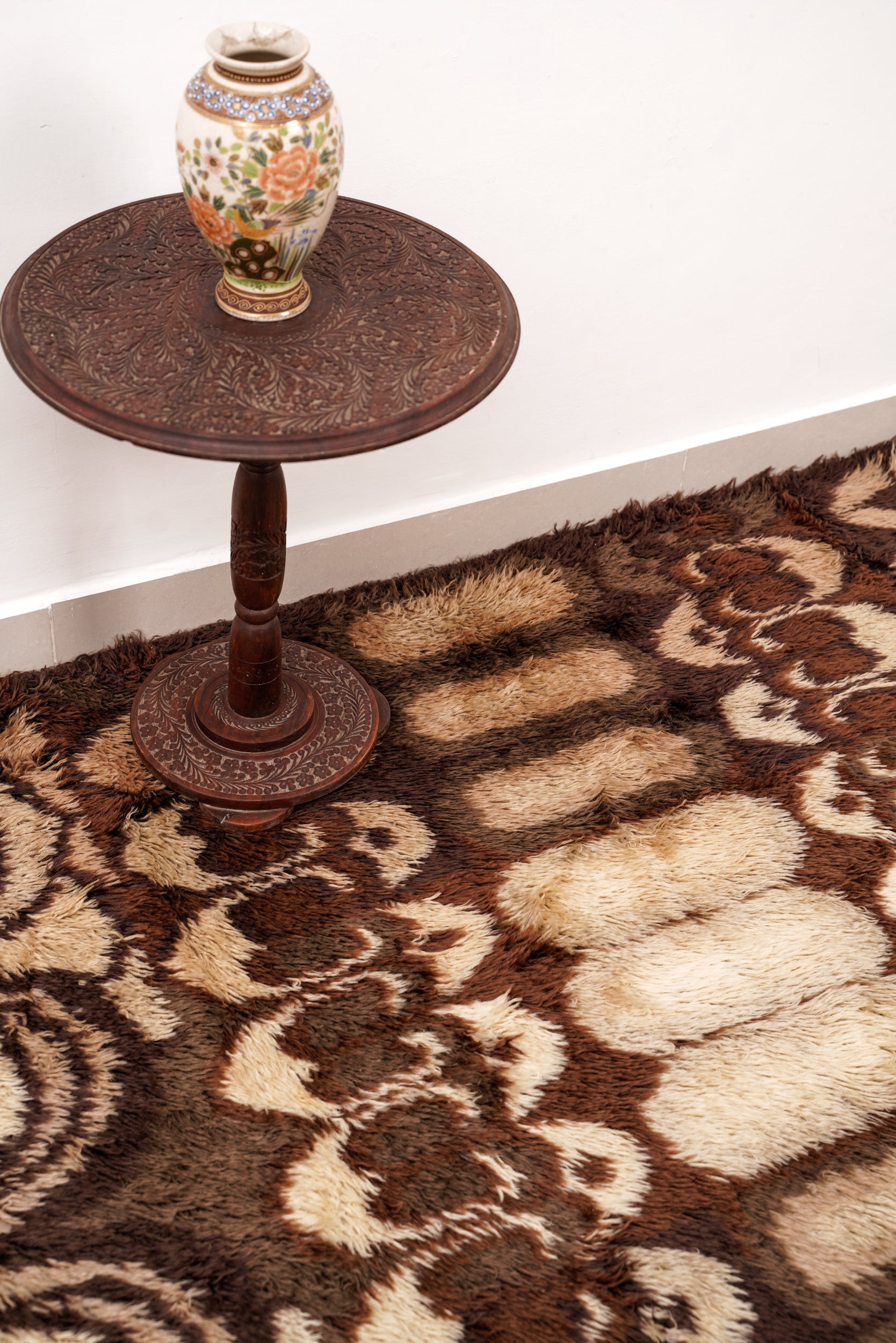 Vintage Scandinavian Rya Rug 6'5" x 4'3"