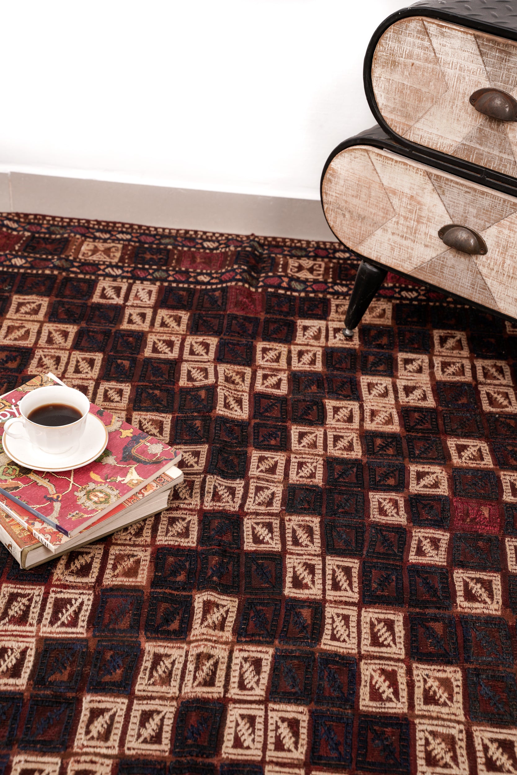 Antique Tribal Caucasian Soumak Kilim 6' x 5'