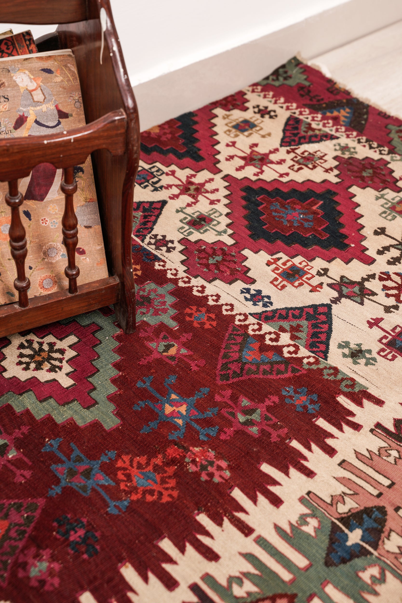 Antique Syrian Aleppo Kilim 8'1" x 2'8"