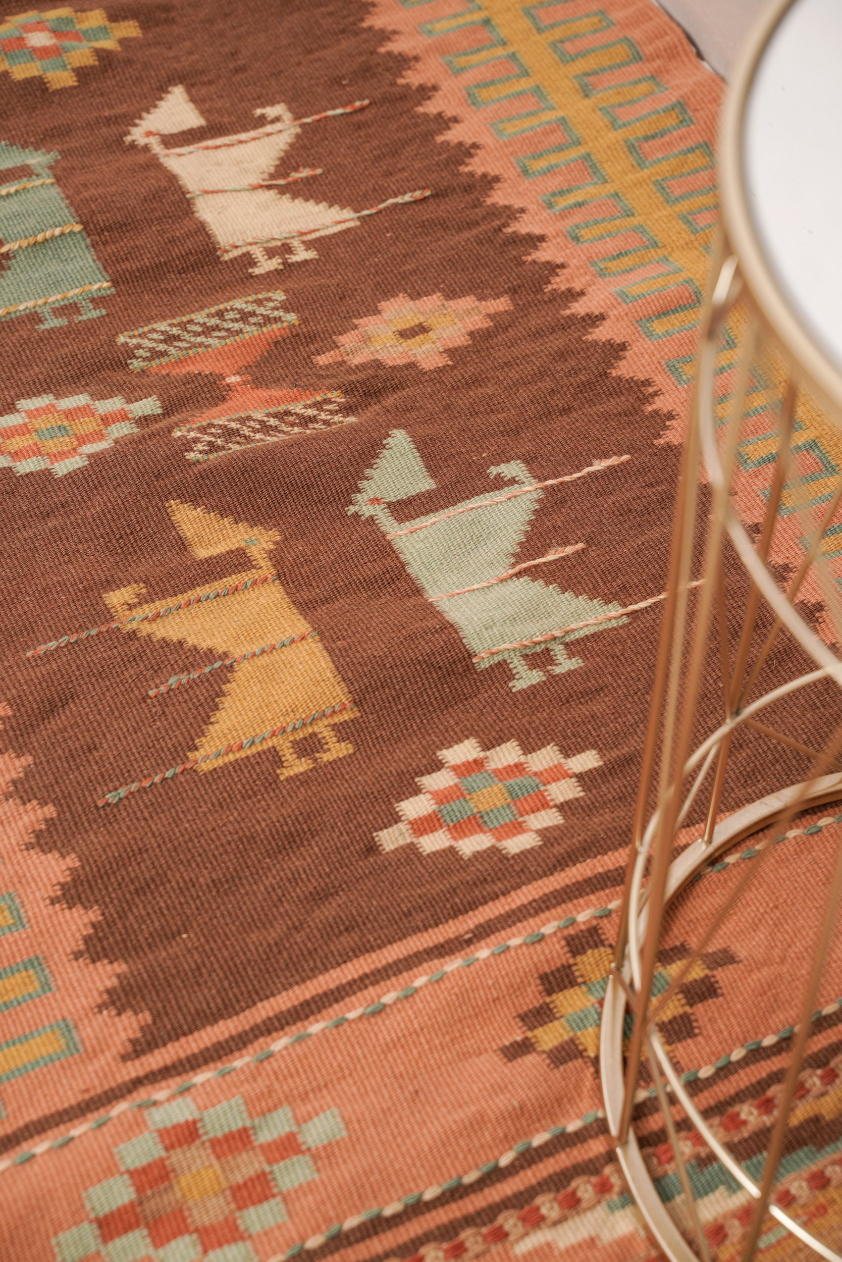 Vintage Swedish Kilim 4'9" x 2'4"