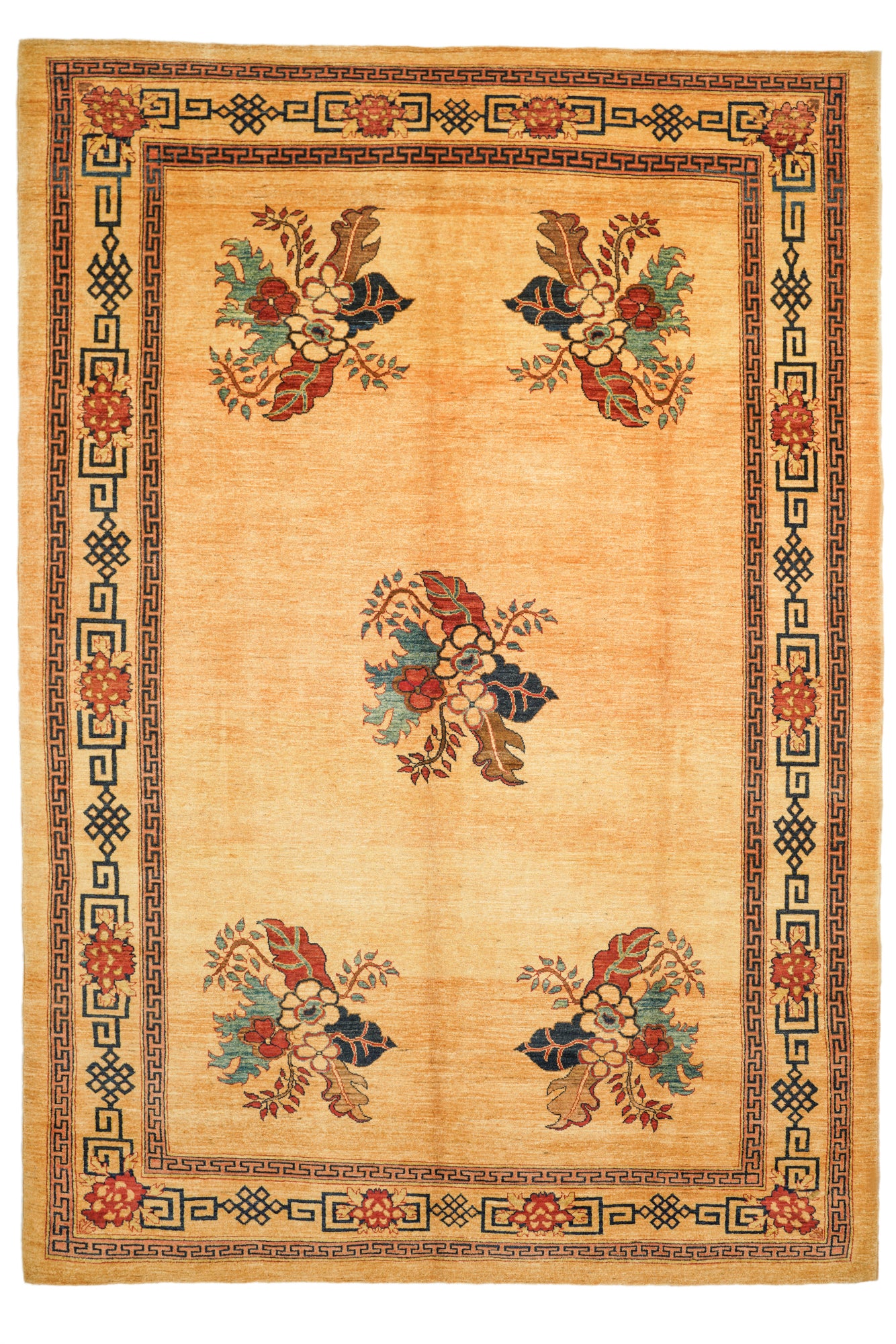 Modern Afghan Khotan Rug 11'7" x 8'