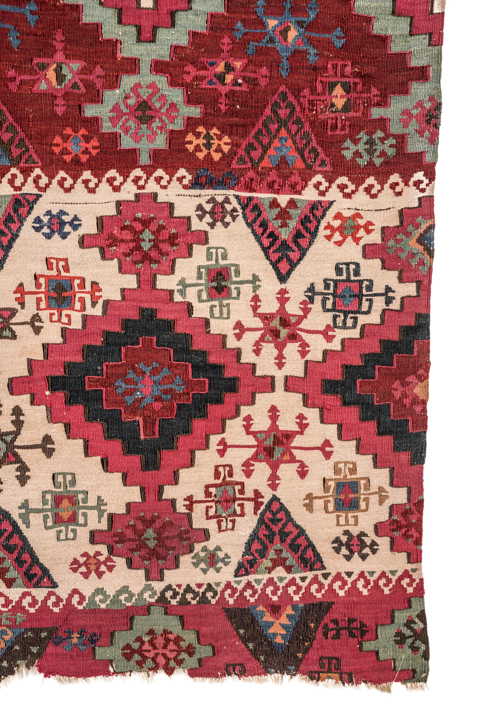 Antique Anatolian Kilim Rug (Reyhanli Aleppo) Kilim 8'1" x 2'8"