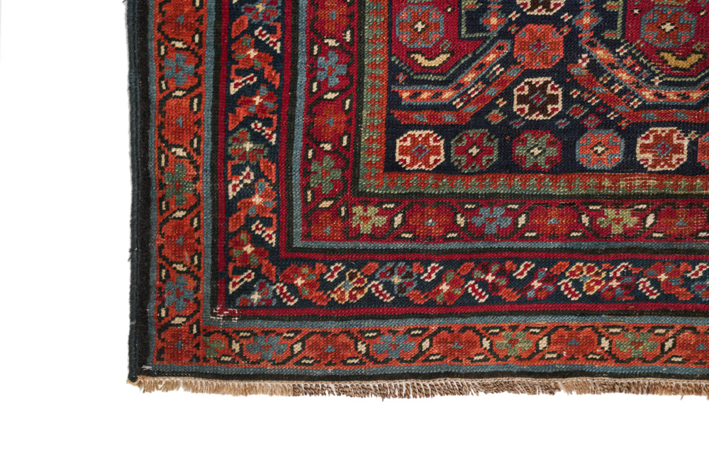 Antique Caucasian Shirvan Hallway Rug 13'6" x 3'4"