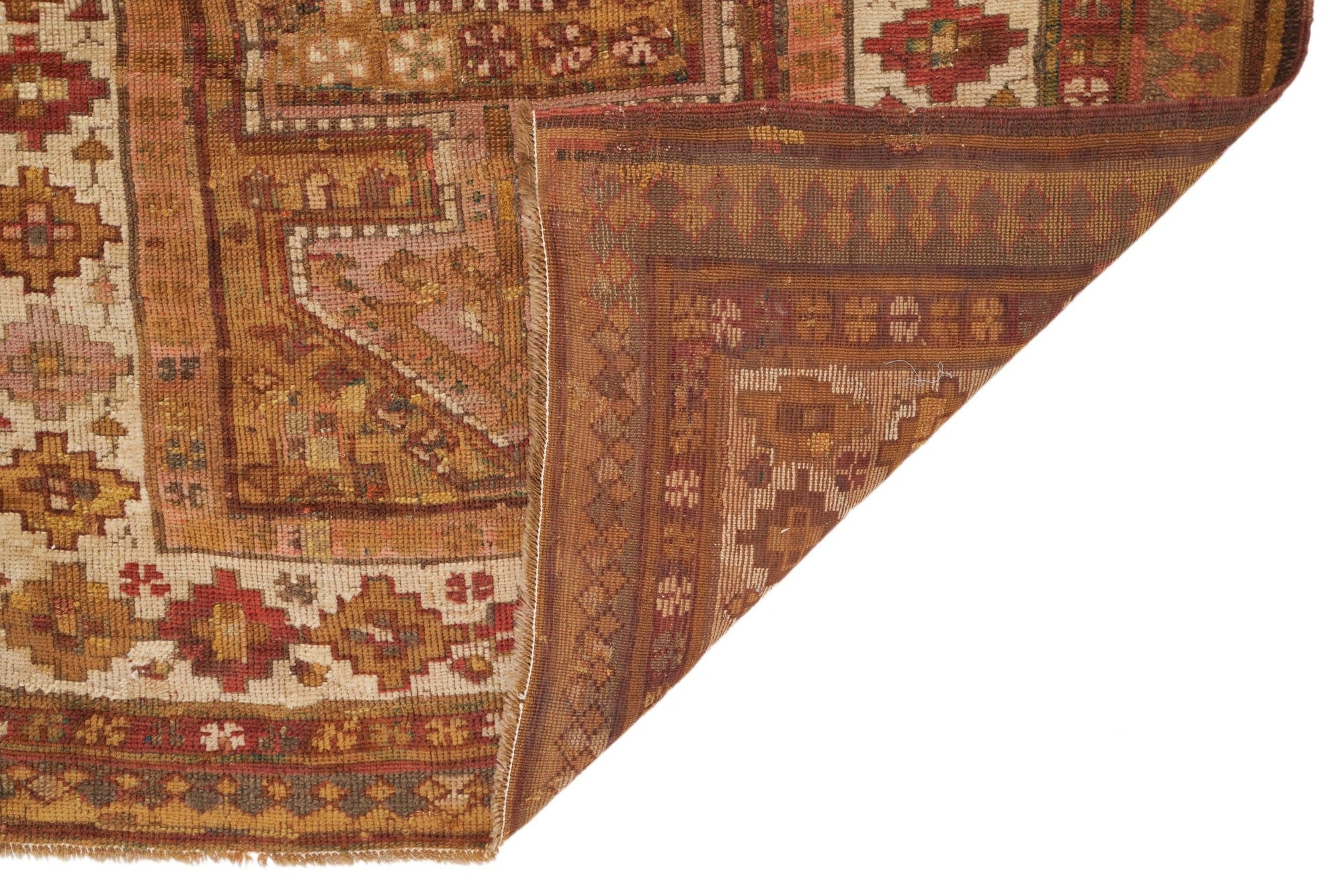 Antique Caucasian Kazak Hallway Rug 10'4" x 3'8"