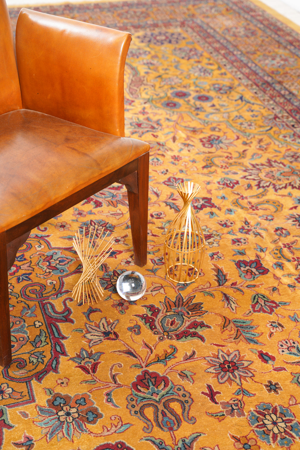 Antique Indian Agra Rug 18'4" x 15'8"