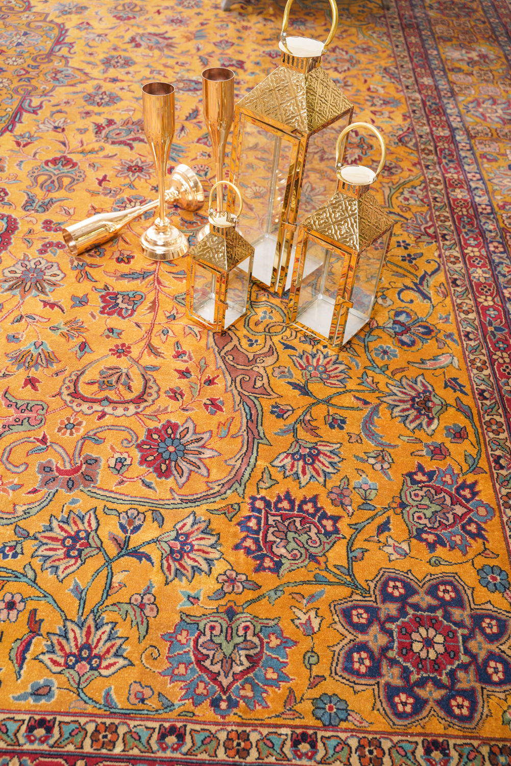 Antique Indian Agra Rug 18'4" x 15'8"