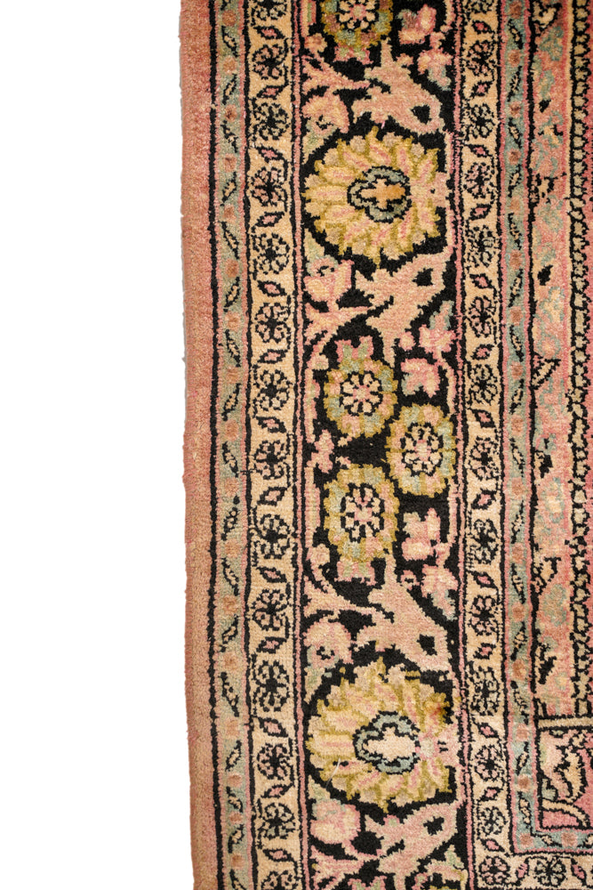 Vintage Natural Silk Kashmiri Rug 4'9" x 3'