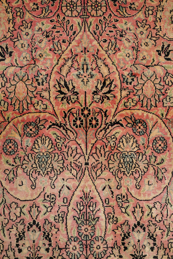 Vintage Natural Silk Kashmiri Rug 4'9" x 3'