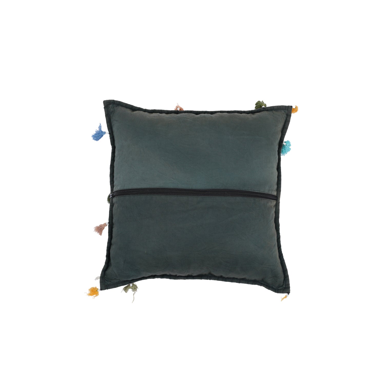 TWO VINTAGE RAJASTHANI EMBROIDERY CUSHION COVER 21" x 21"- 17" x 17"