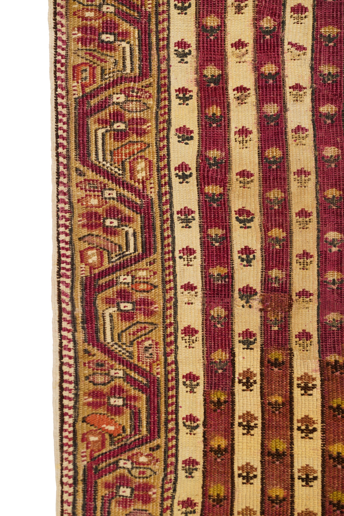 Antique Anatolian Ghiordes Rug 6'6" x 3'9"