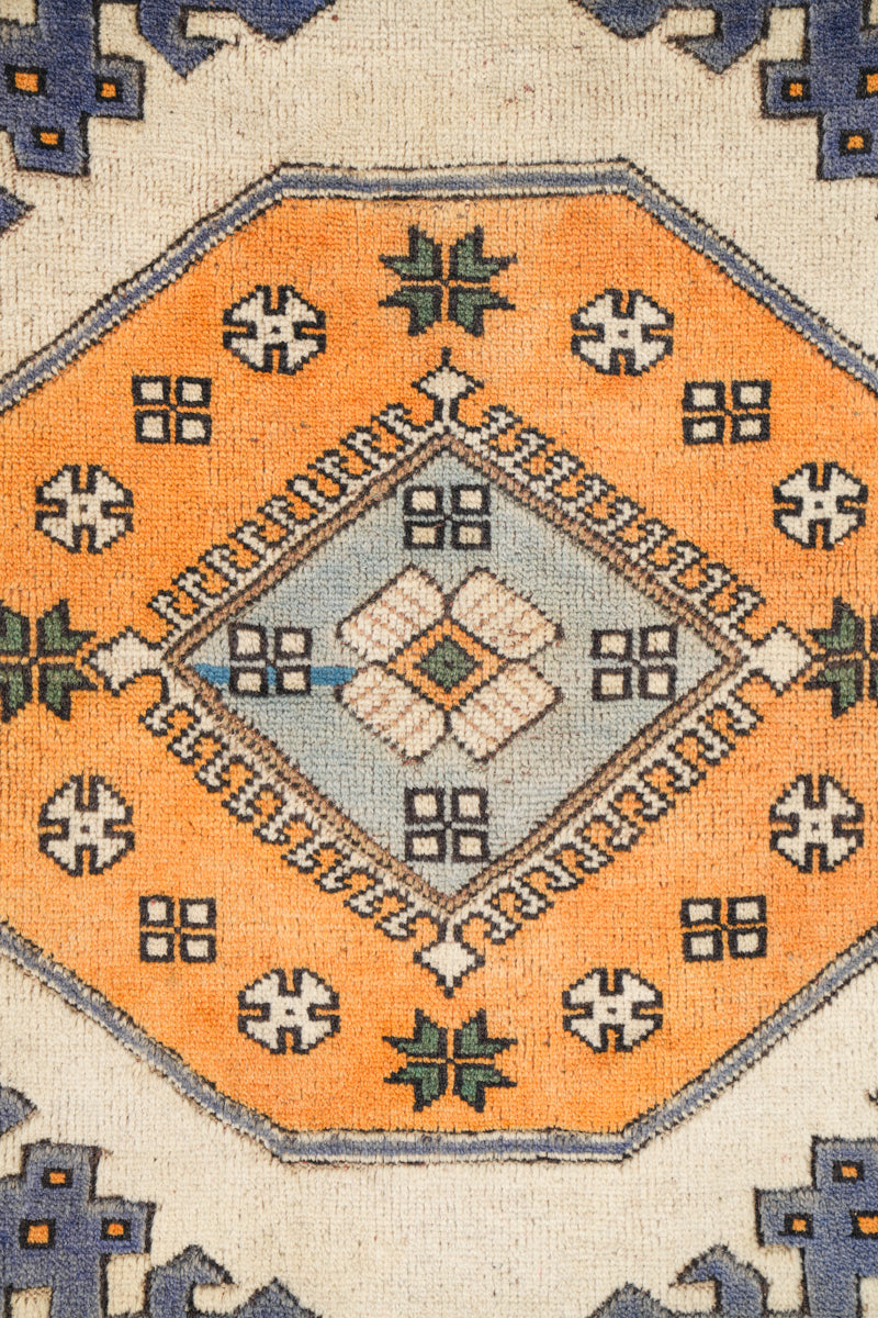 Vintage Turkish Kazak Rug 3'7" x 3'4"