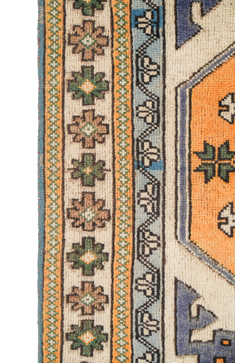 Vintage Turkish Kazak Rug 3'7" x 3'4"