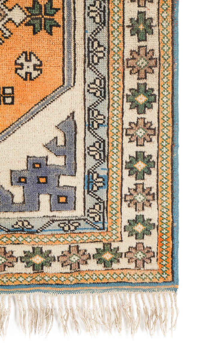 Vintage Turkish Kazak Rug 3'7" x 3'4"