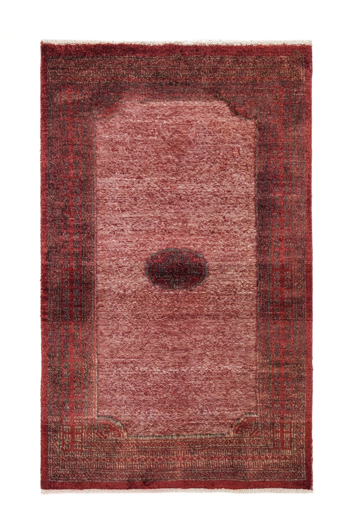 Vintage Afghan Gabbah Rug 4' x 2'6"