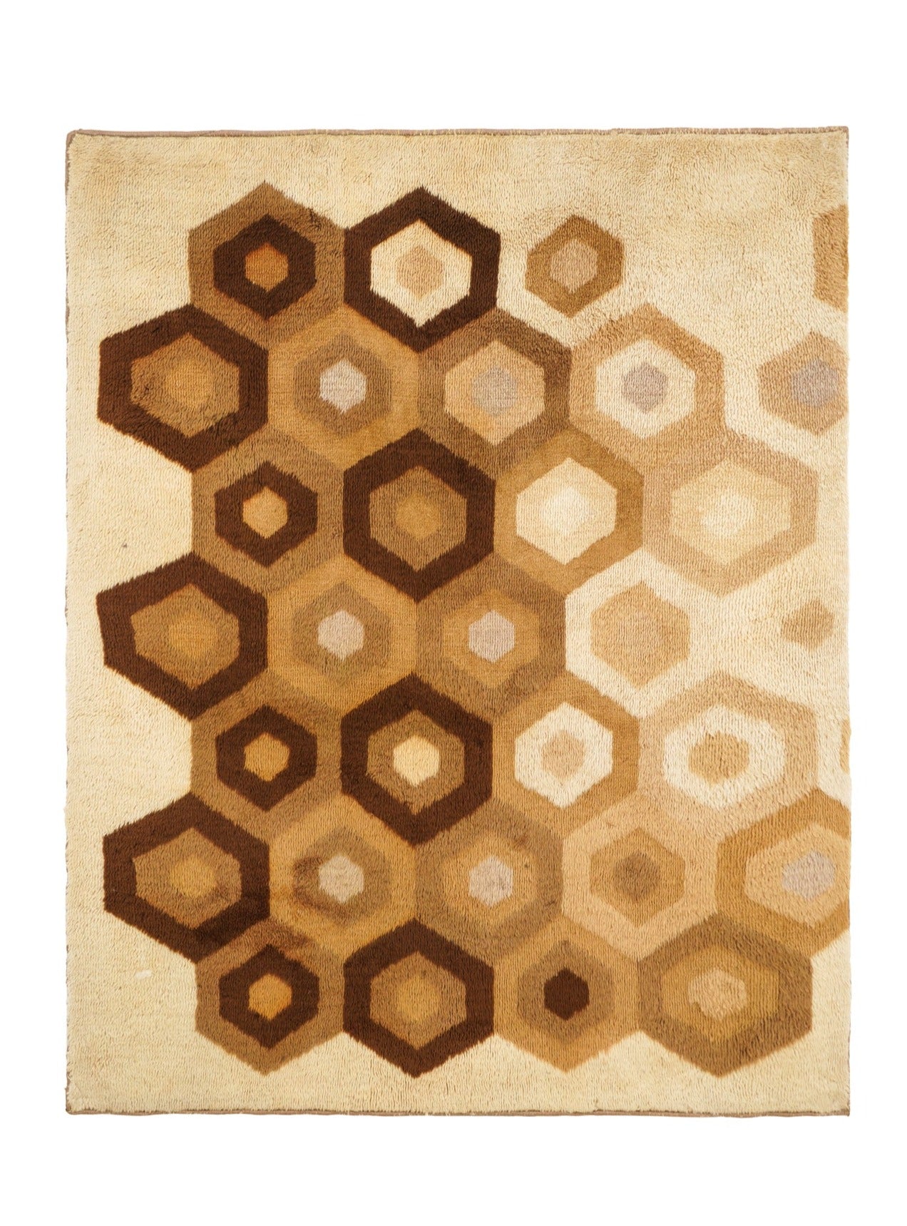 VINTAGE SCANDINAVIAN RYA RUG 6'6" x 4'10"