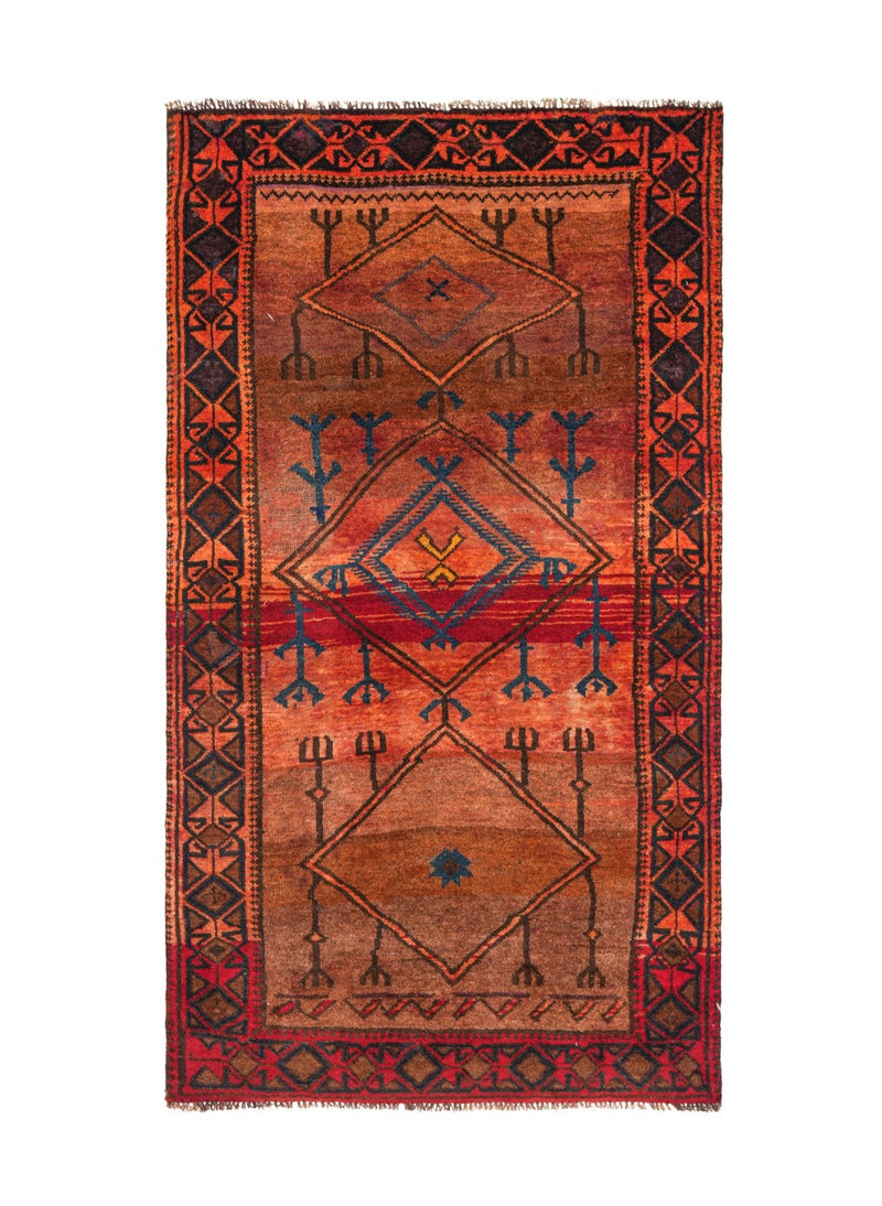 Vintage Turkmen Rug 6'8" x 3'10"
