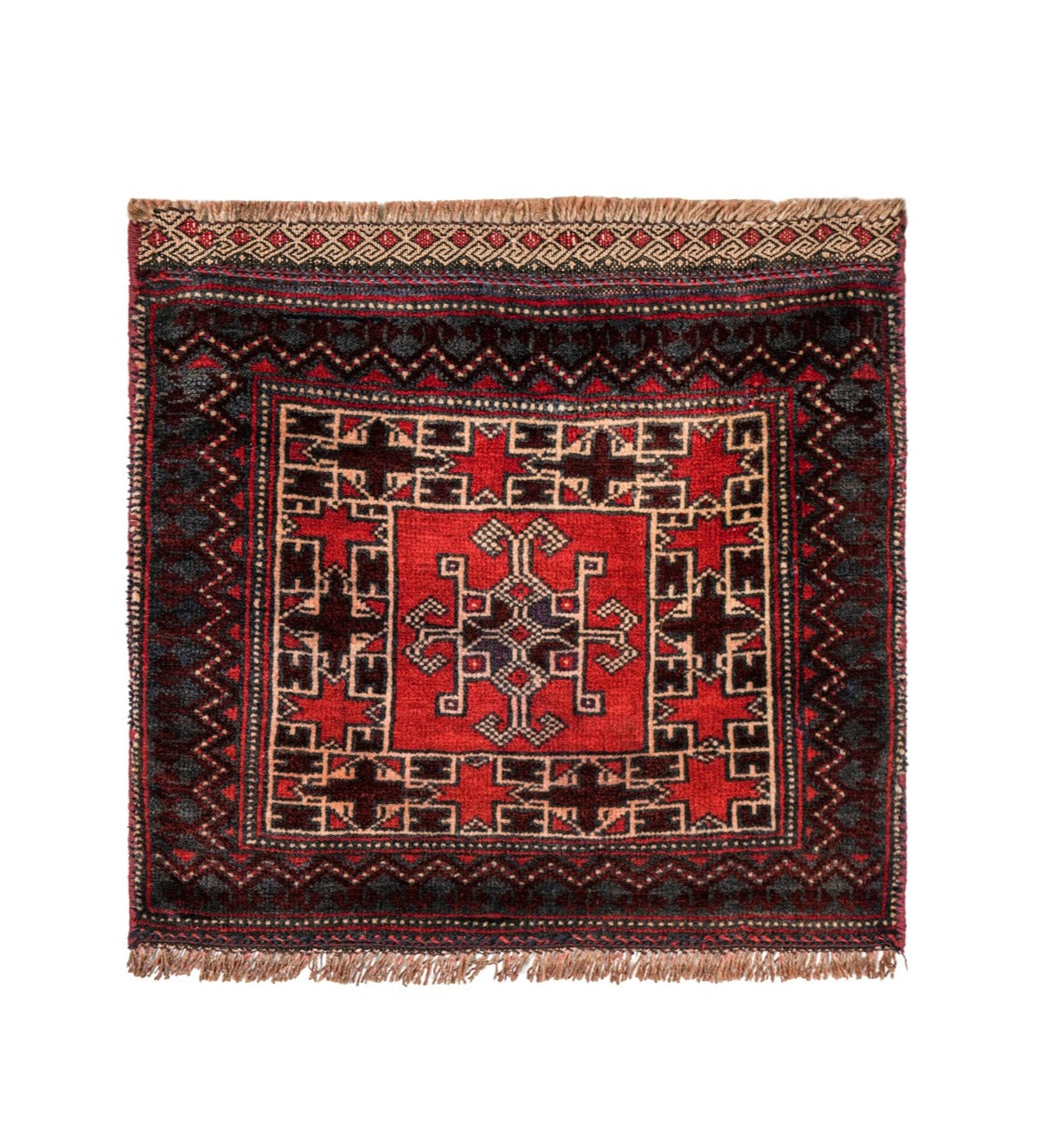 Vintage Baloch Bag face rug 1'5" x 1'7"