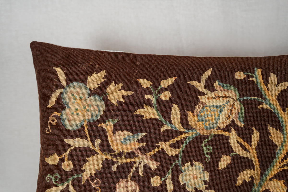 Vintage French Needle Point Cushion 3'2" X 1'2"