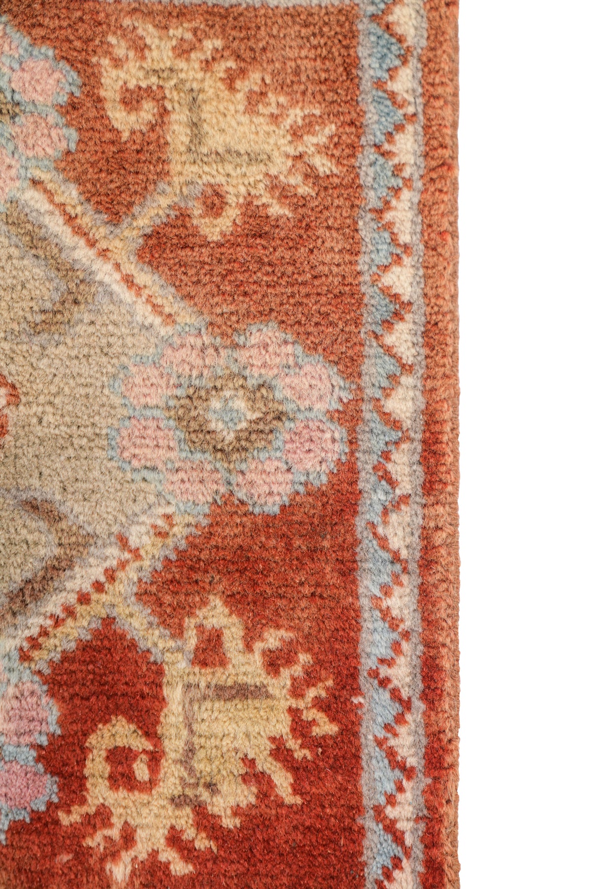 Vintage Turkish Table Rug Pair 15" x 14" & 14" x 14"