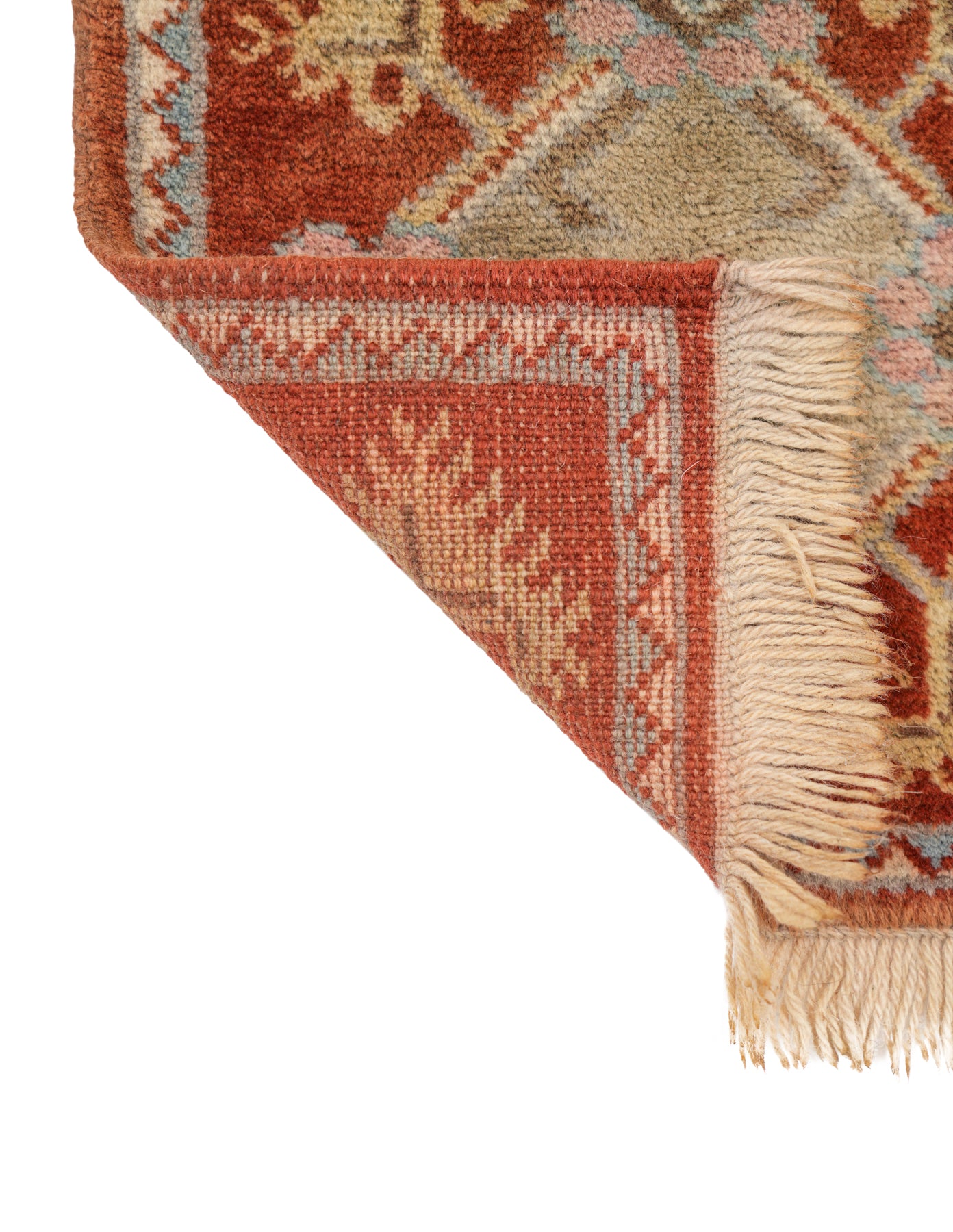 Vintage Turkish Table Rug Pair 15" x 14" & 14" x 14"