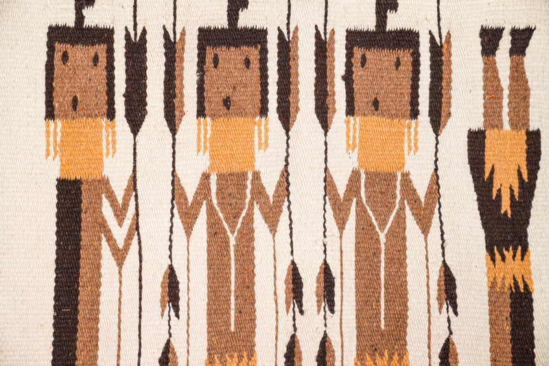 Vintage Navajo Yei kilim 3'3" x 2'7"